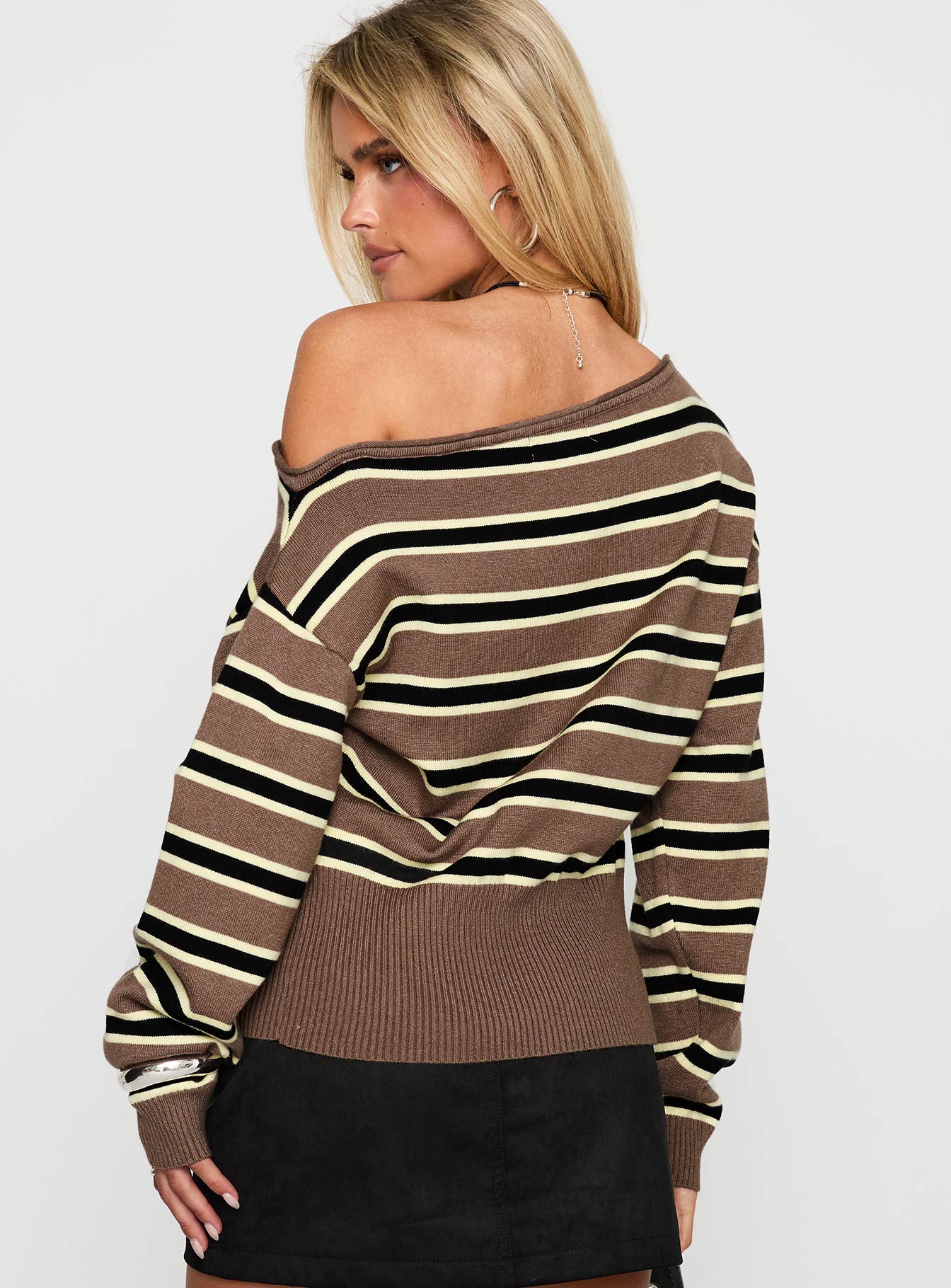 Jalira Jumper Brown Stripe - Image 5