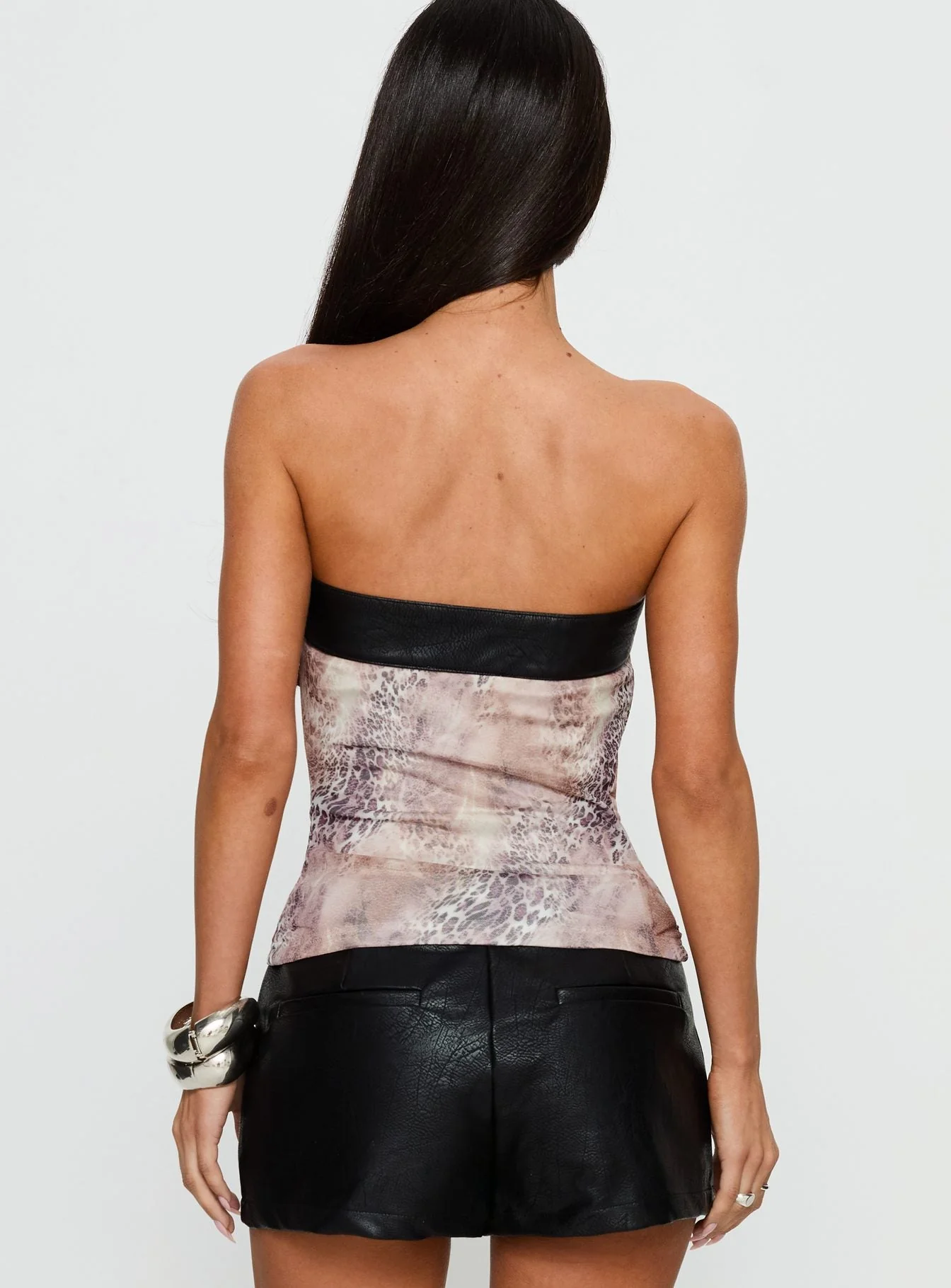 Jalyne Strapless Belted Top Animal - Image 5