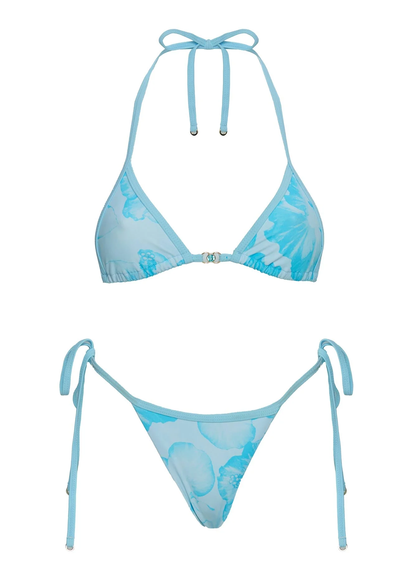 Jania Triangle Bikini Top Blue Floral - Image 5