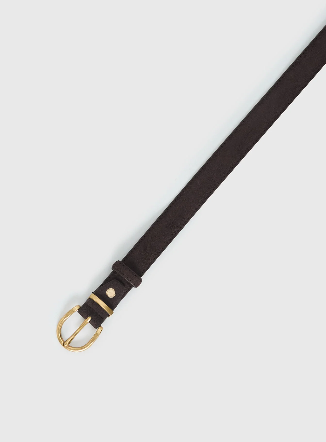 Jaslynn Faux Suede Belt Brown - Image 3