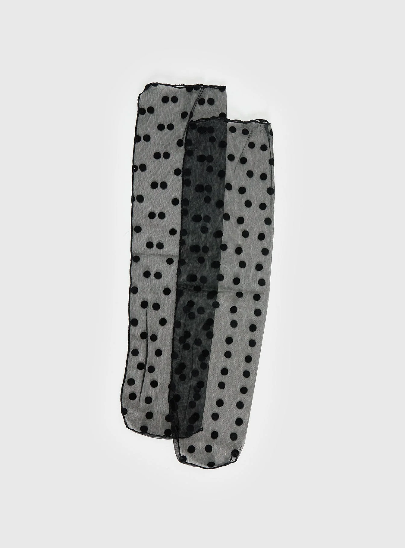 Jaymie Sheer Socks Black Polka - Image 2
