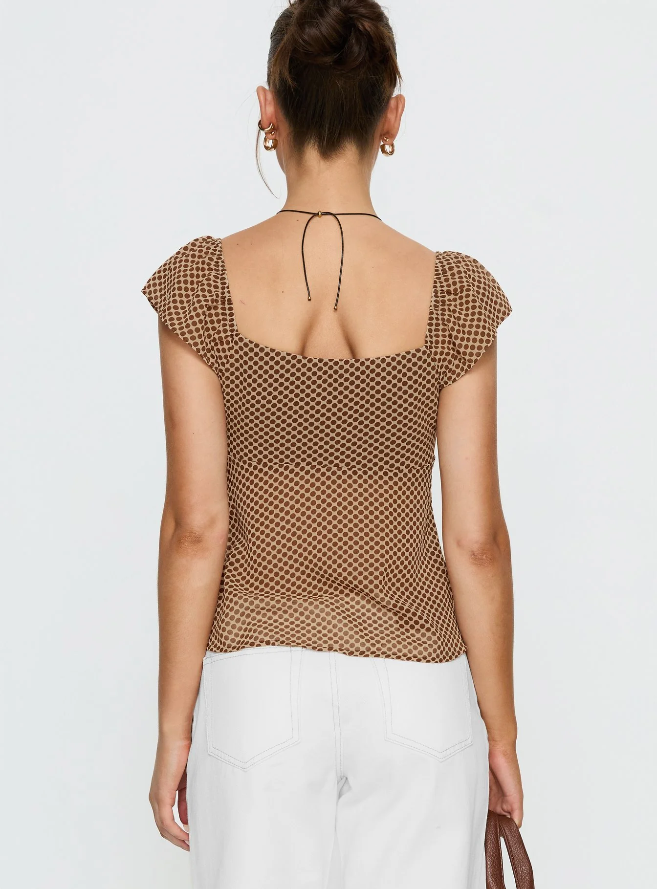 Jazz Club Top Brown Polka - Image 4