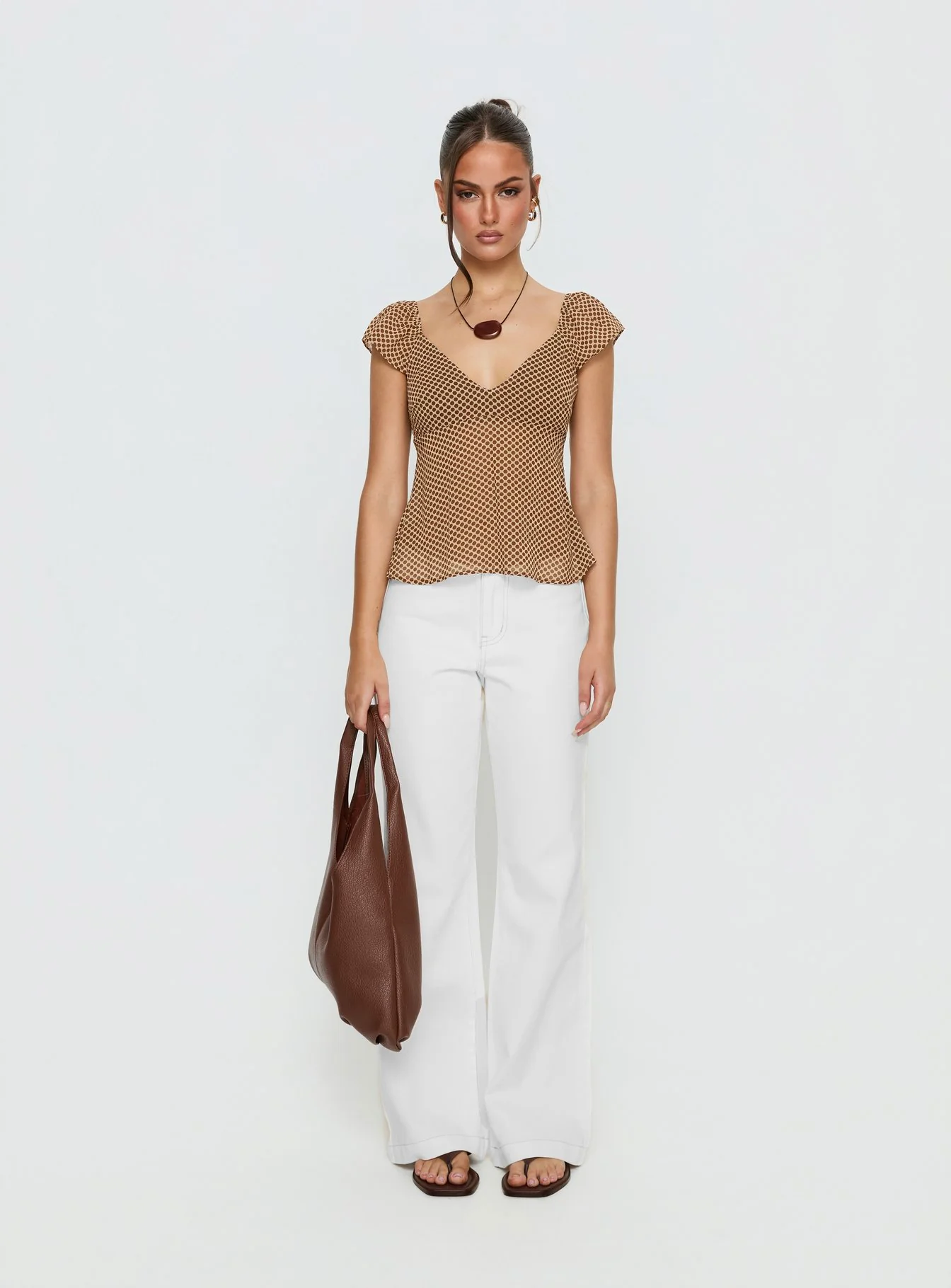Jazz Club Top Brown Polka - Image 6