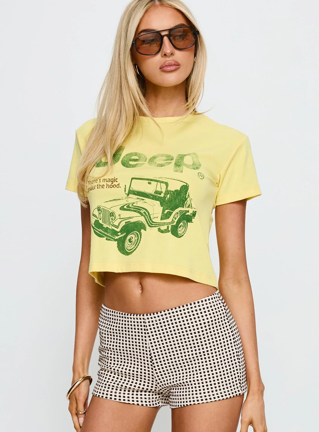 Jeep Girl Graphic Top Yellow - Image 2