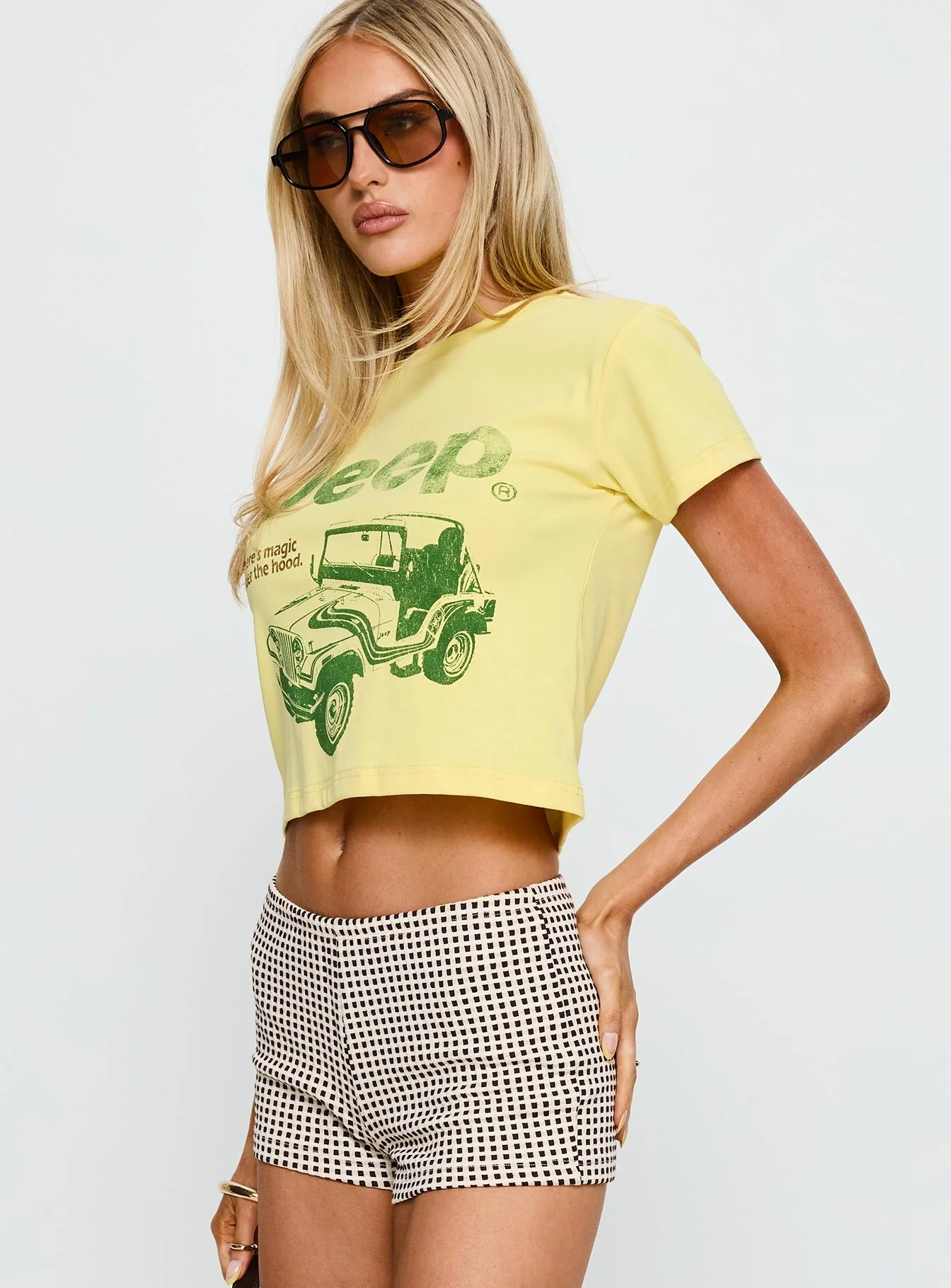 Jeep Girl Graphic Top Yellow - Image 4
