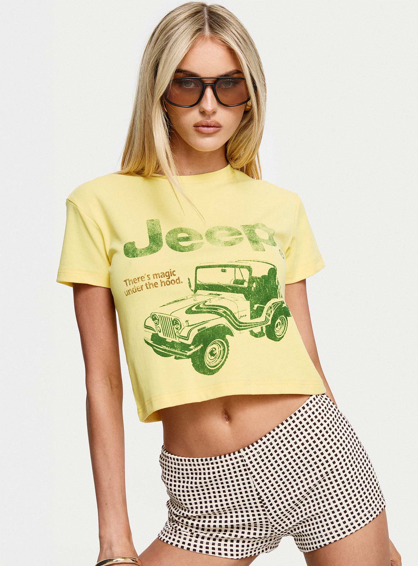 Jeep Girl Graphic Top Yellow - Image 8