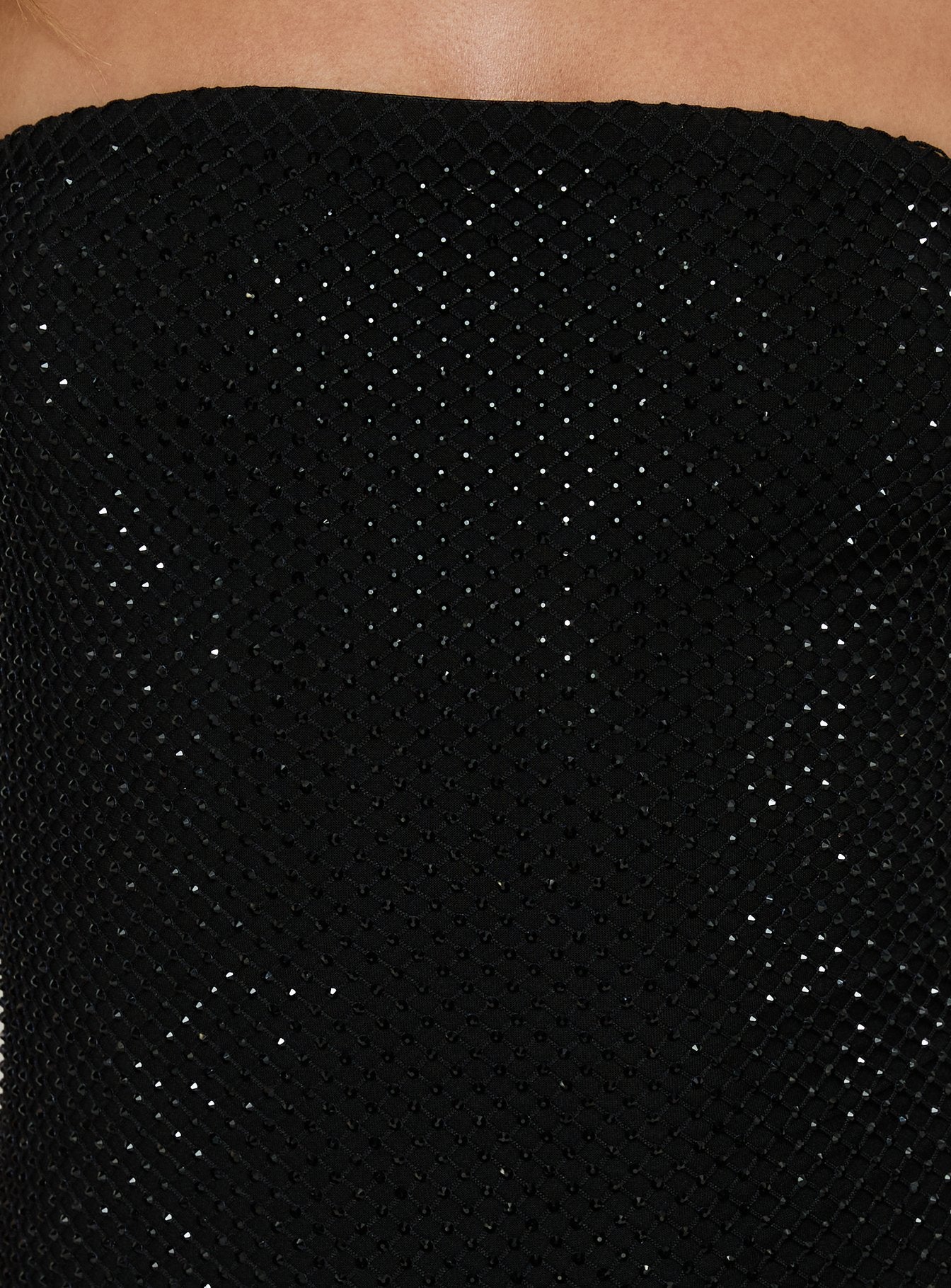 Jemira Strapless Shimmer Mini Dress Black - Image 6