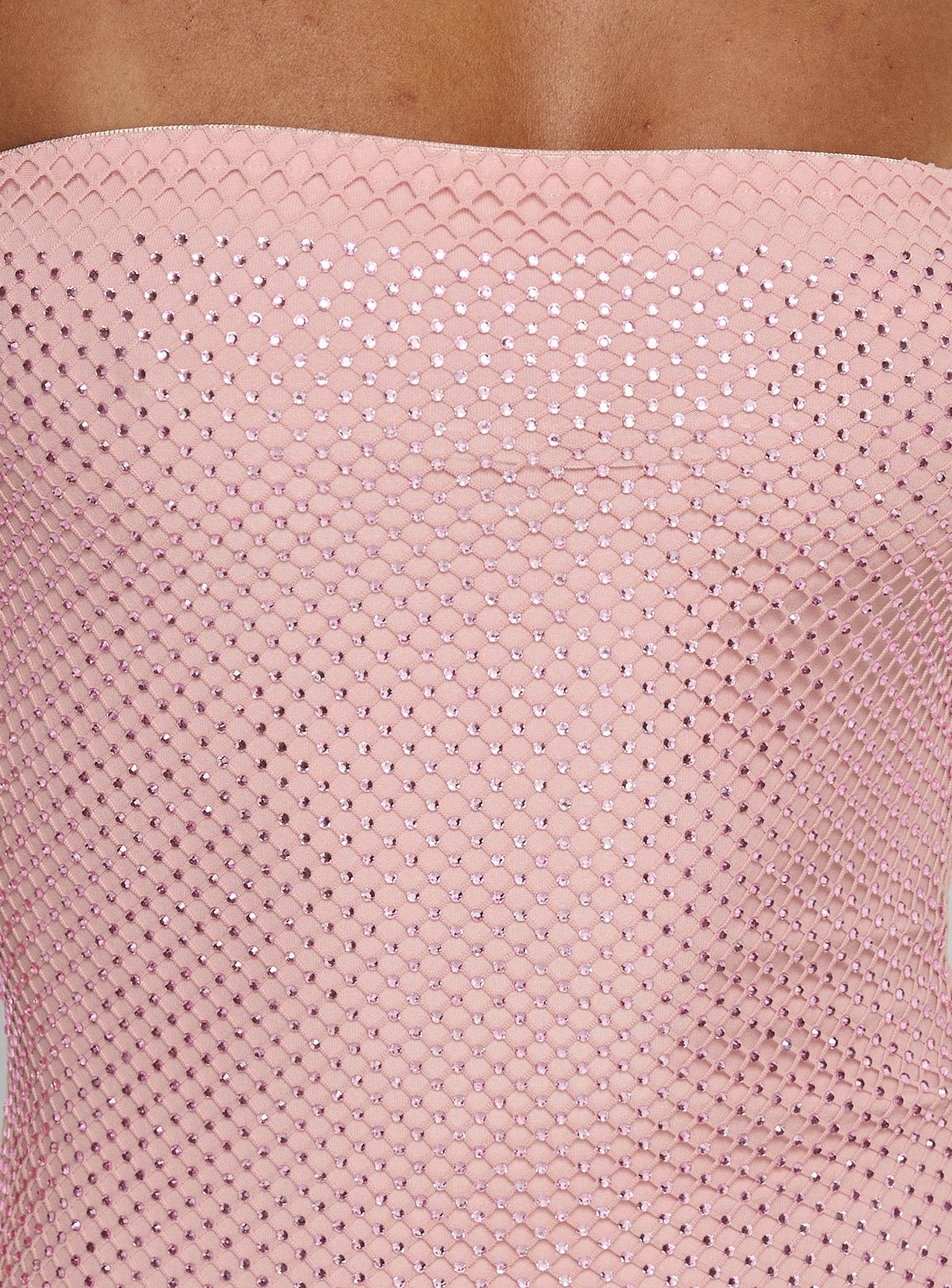 Jemira Strapless Shimmer Mini Dress Pink - Image 5