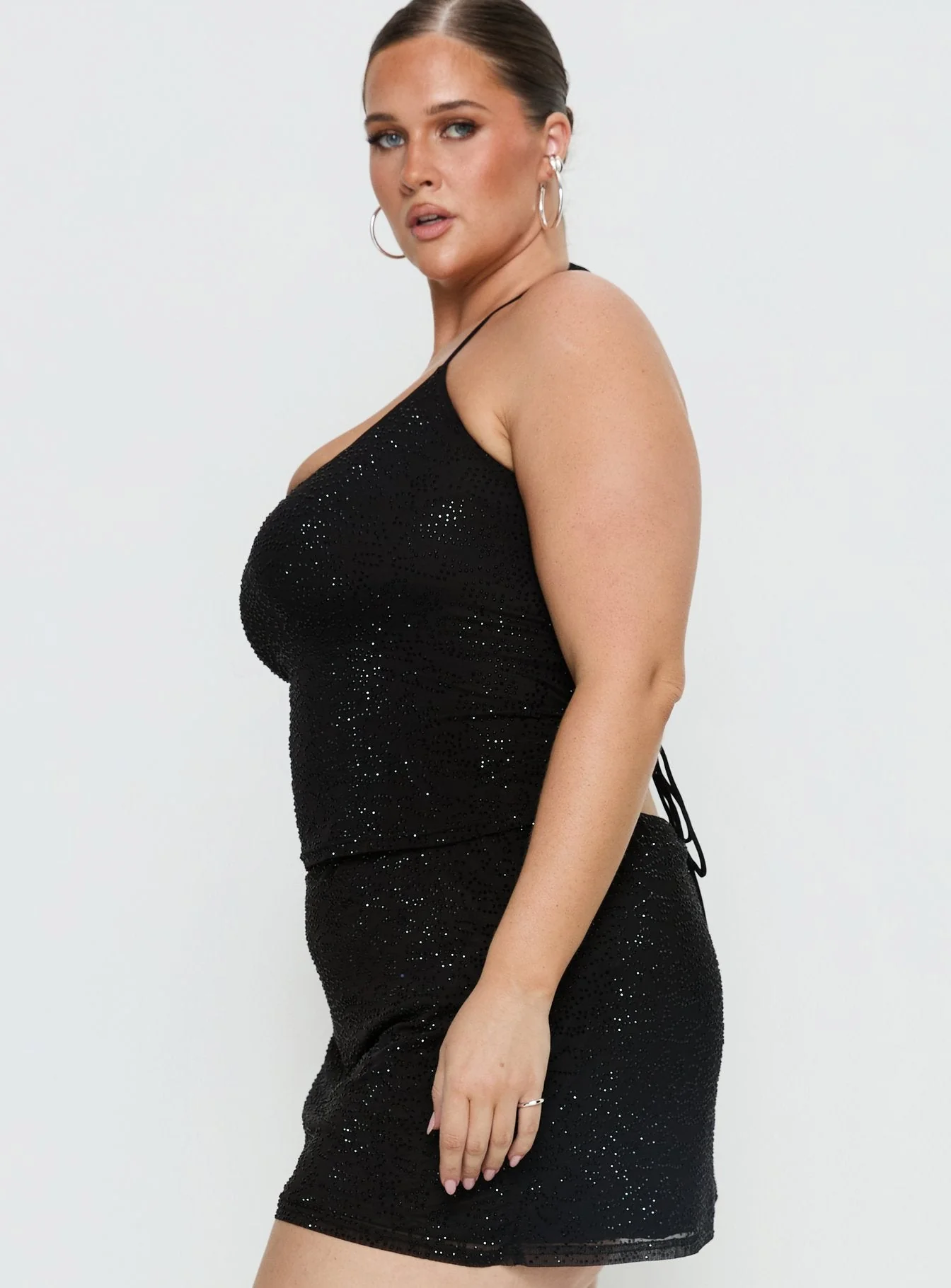 Jenesa Tie Back Top Black Curve - Image 4