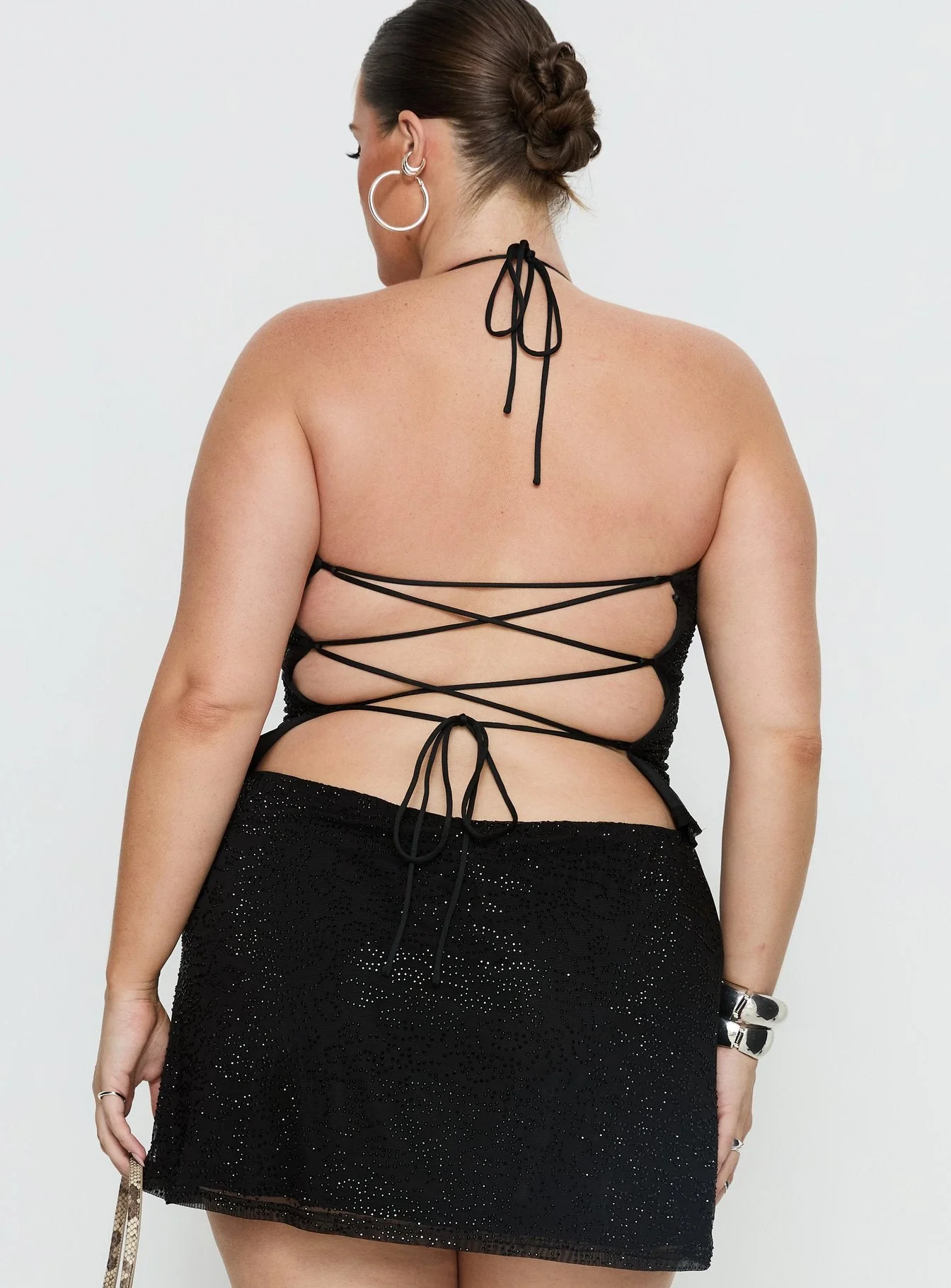 Jenesa Tie Back Top Black Curve - Image 5