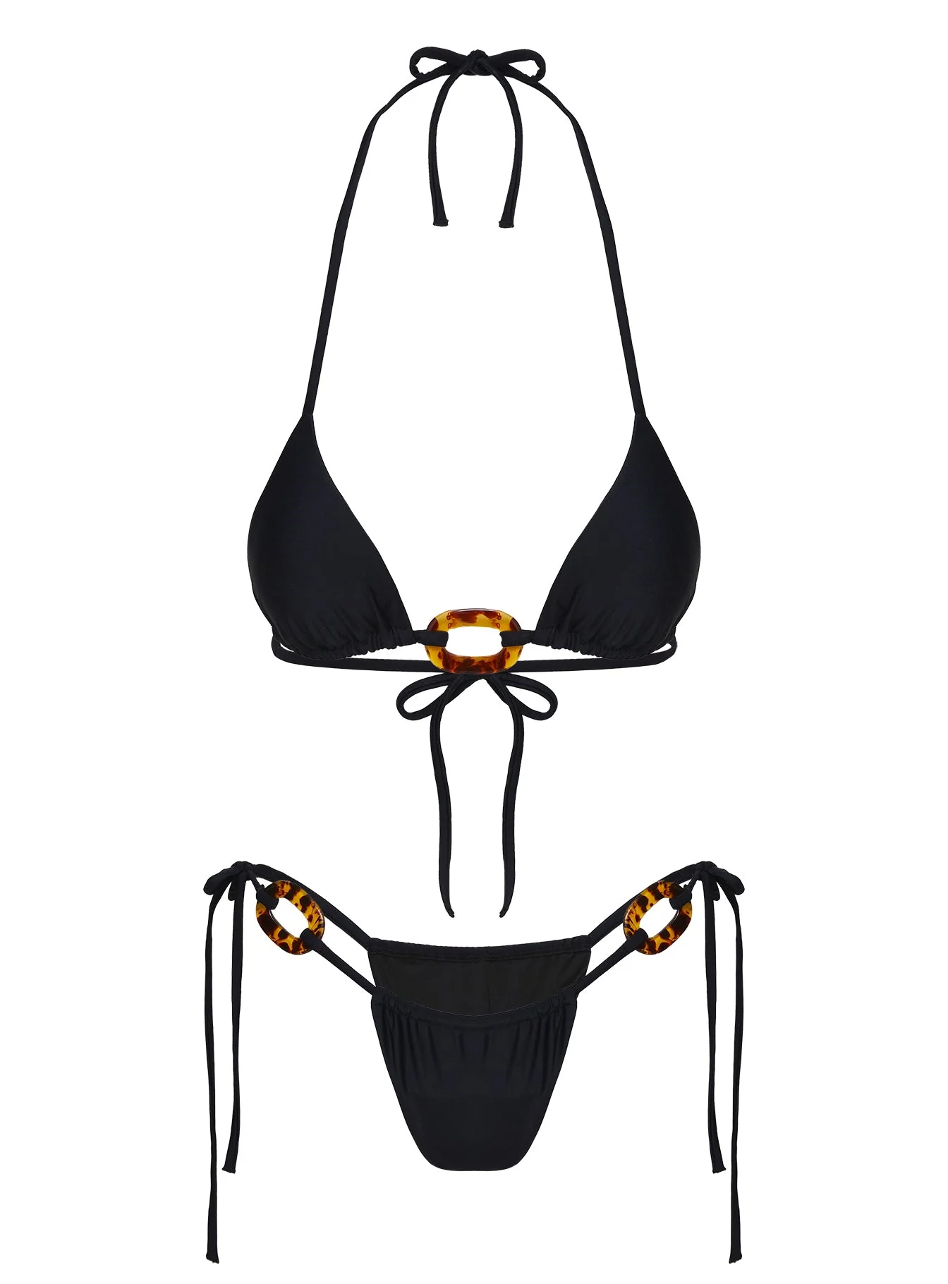 Jenner Tie Side Bikini Bottoms Black - Image 5