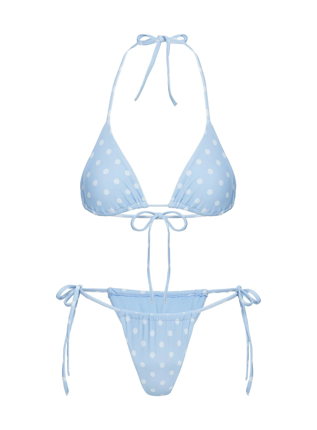 Jenner Triangle Bikini Top Blue / Polka Dot - Image 5