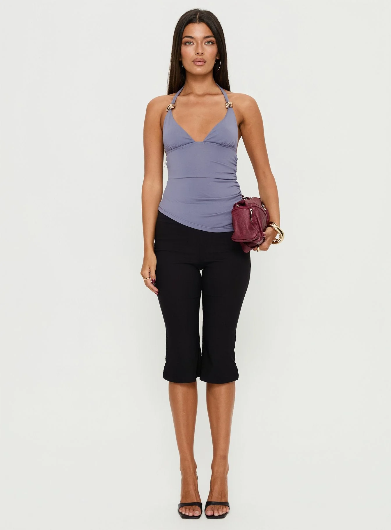 Jessicca Hardware Detail Cami Top Blue - Image 6