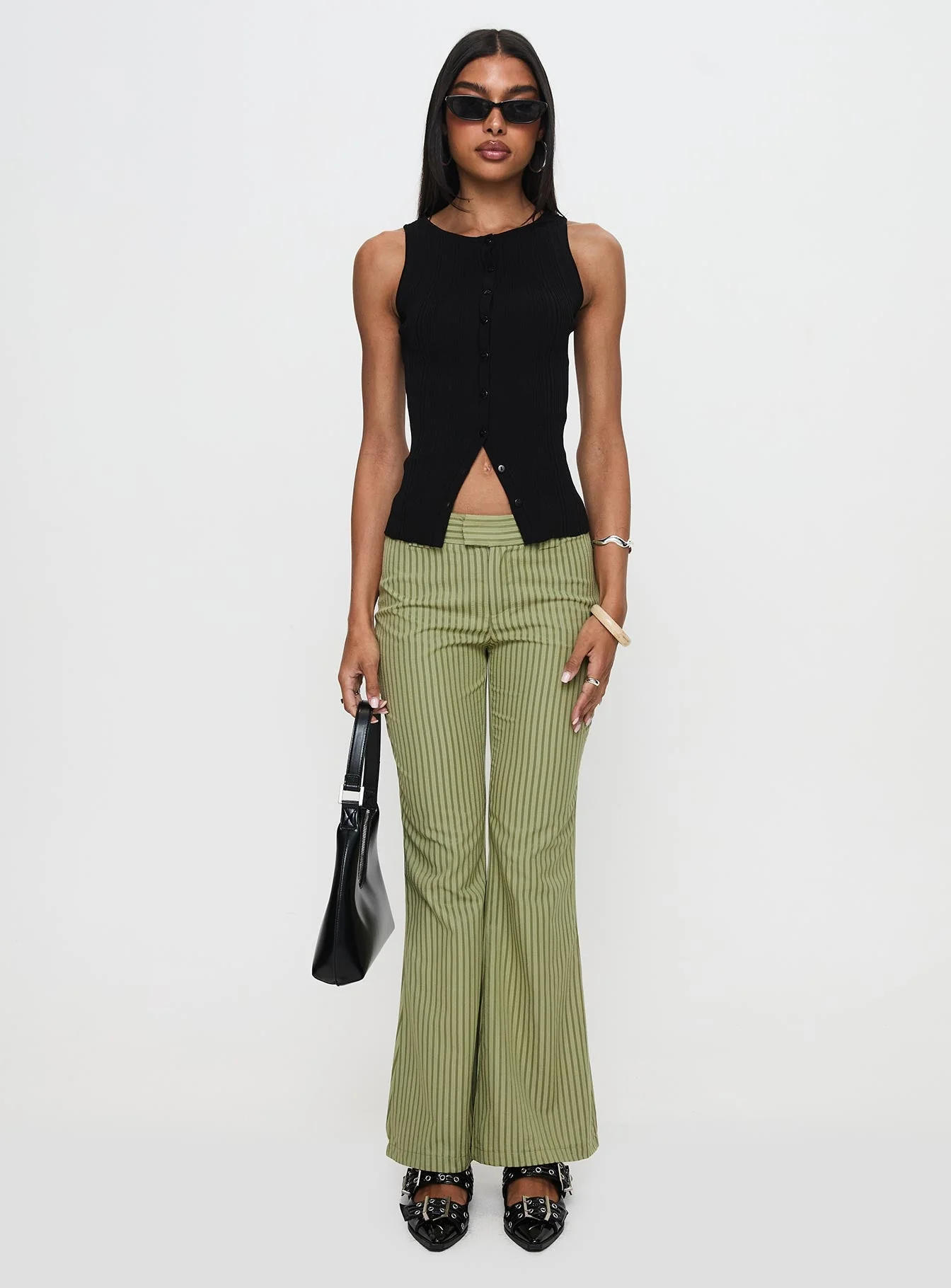 Jinxed Pant Green Stripe - Image 6