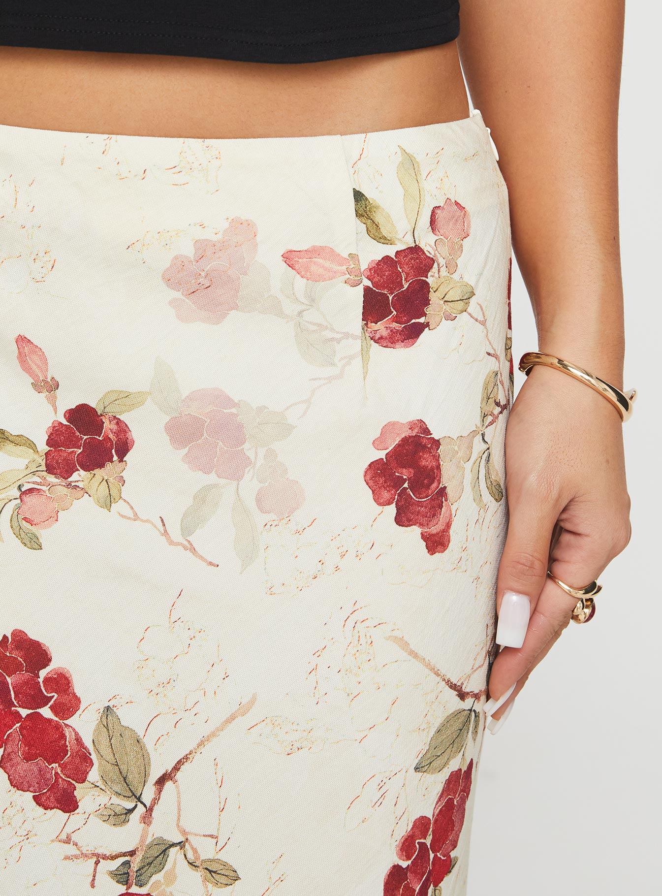 Jodie Maxi Skirt Cream / Floral - Image 6