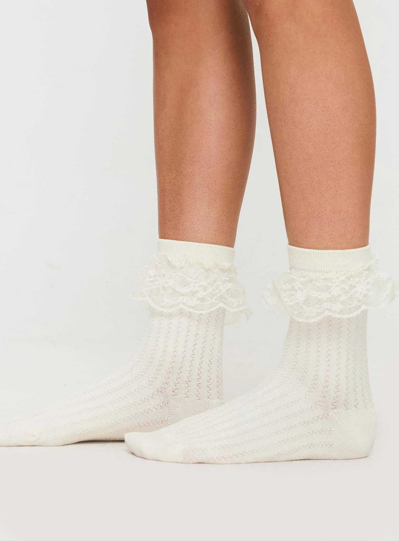 Josefina Frill Sock White - Image 3