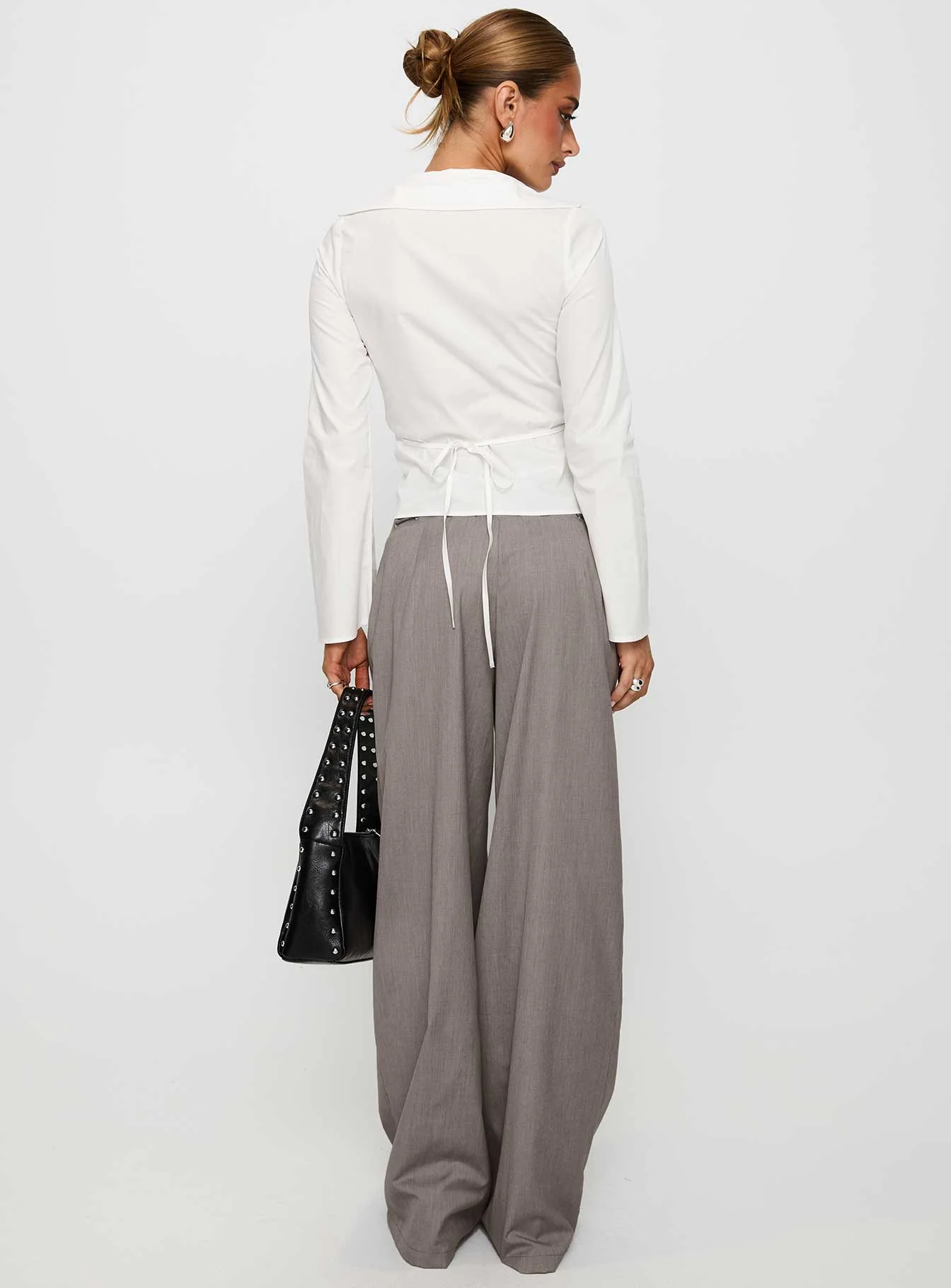 Just Have Fun Wide Leg Pant Grey Tall - Image 4