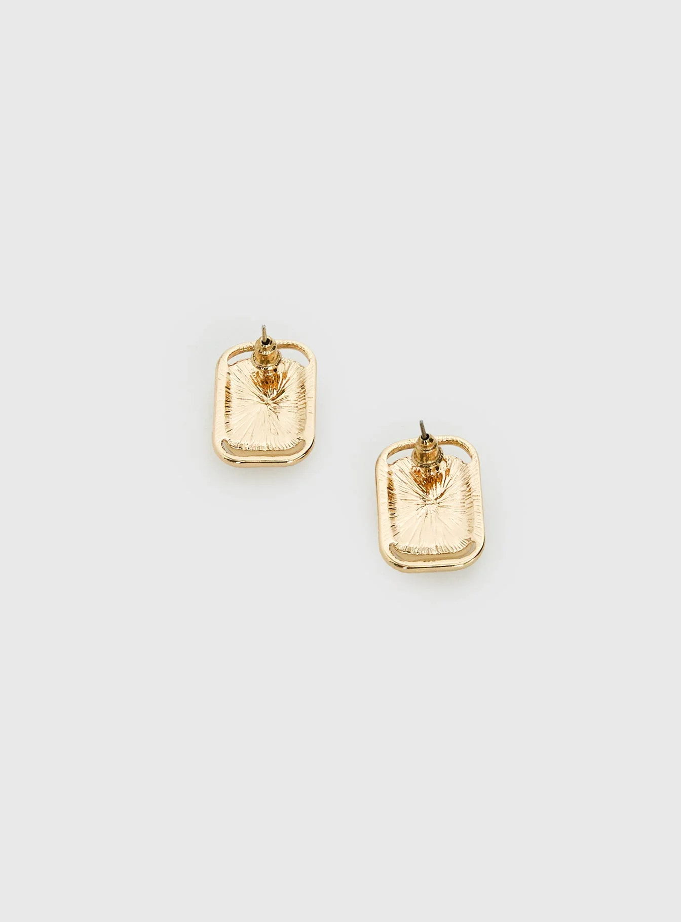 Kaelira Rectangle Earrings Gold - Image 4