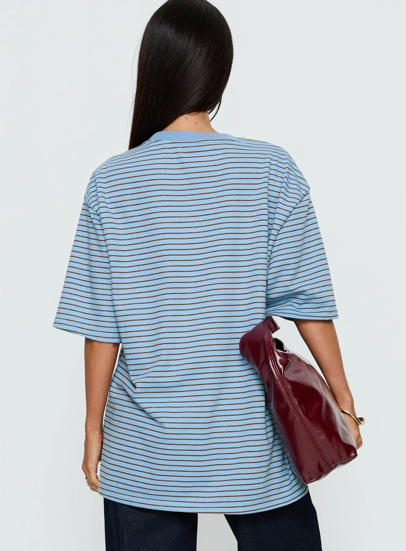 Kaitlan Short Sleeve Tee Blue Stripe - Image 5