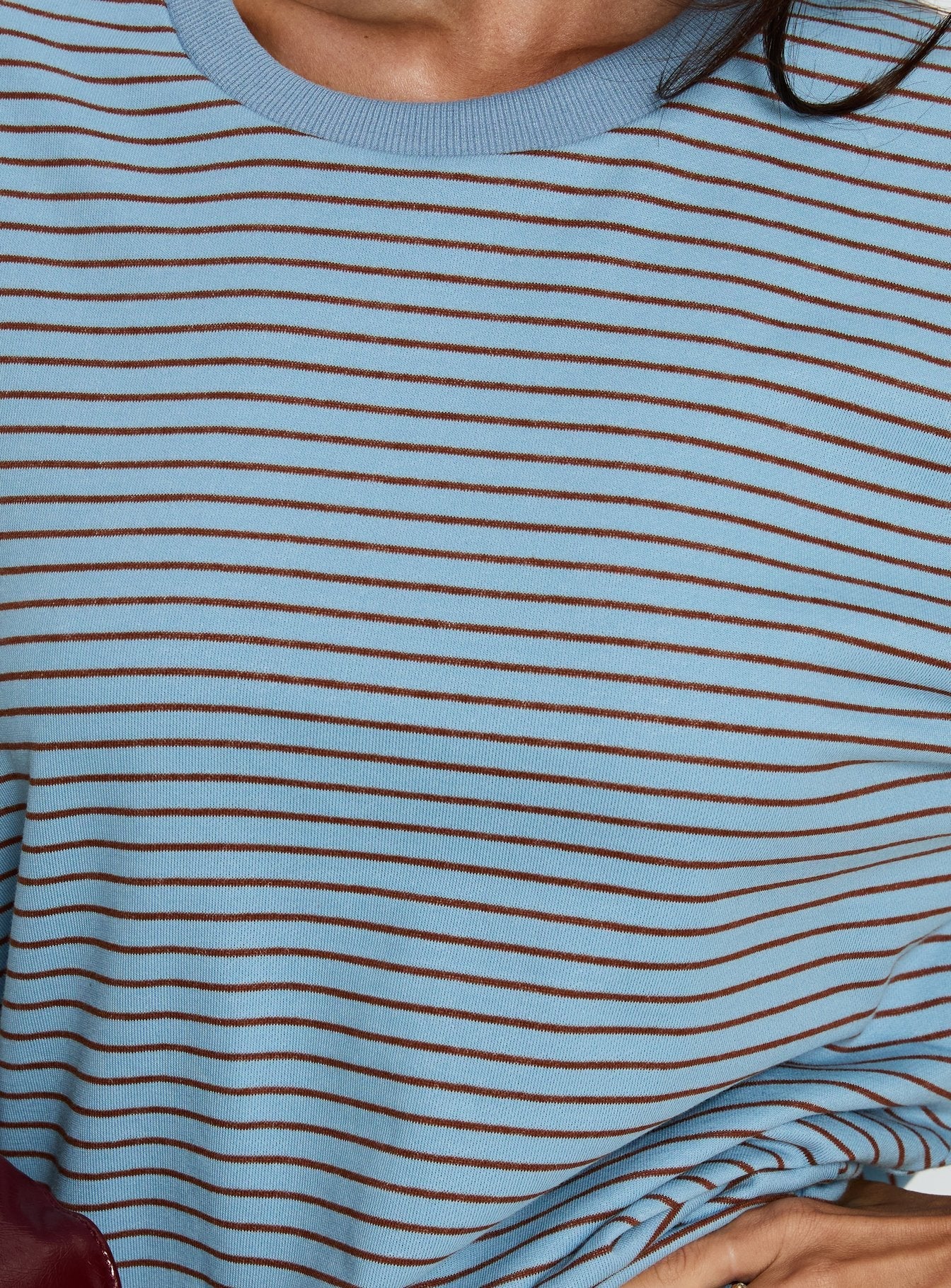 Kaitlan Short Sleeve Tee Blue Stripe - Image 6