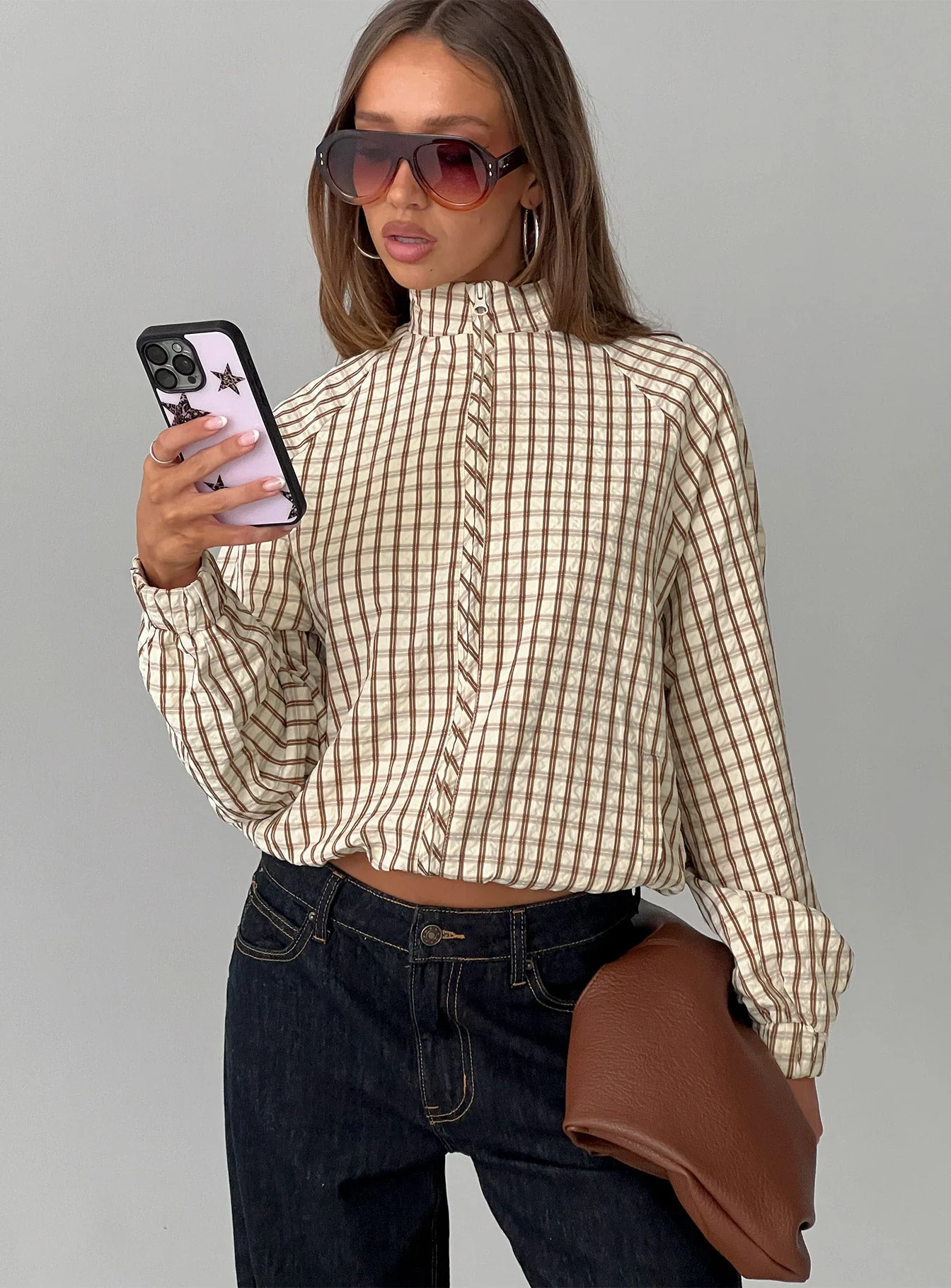 Kalle Jacket Brown Check - Image 2