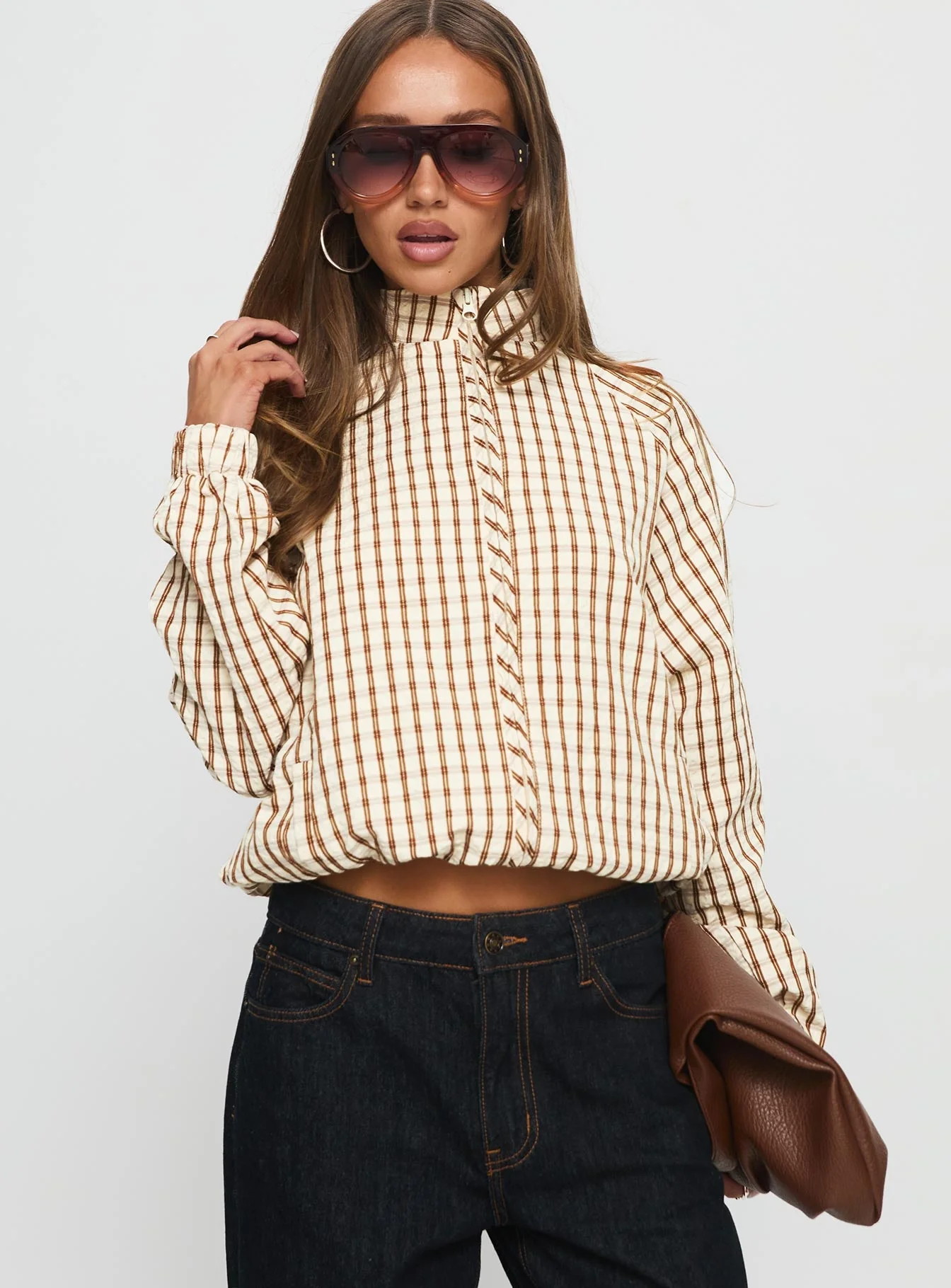 Kalle Jacket Brown Check - Image 3