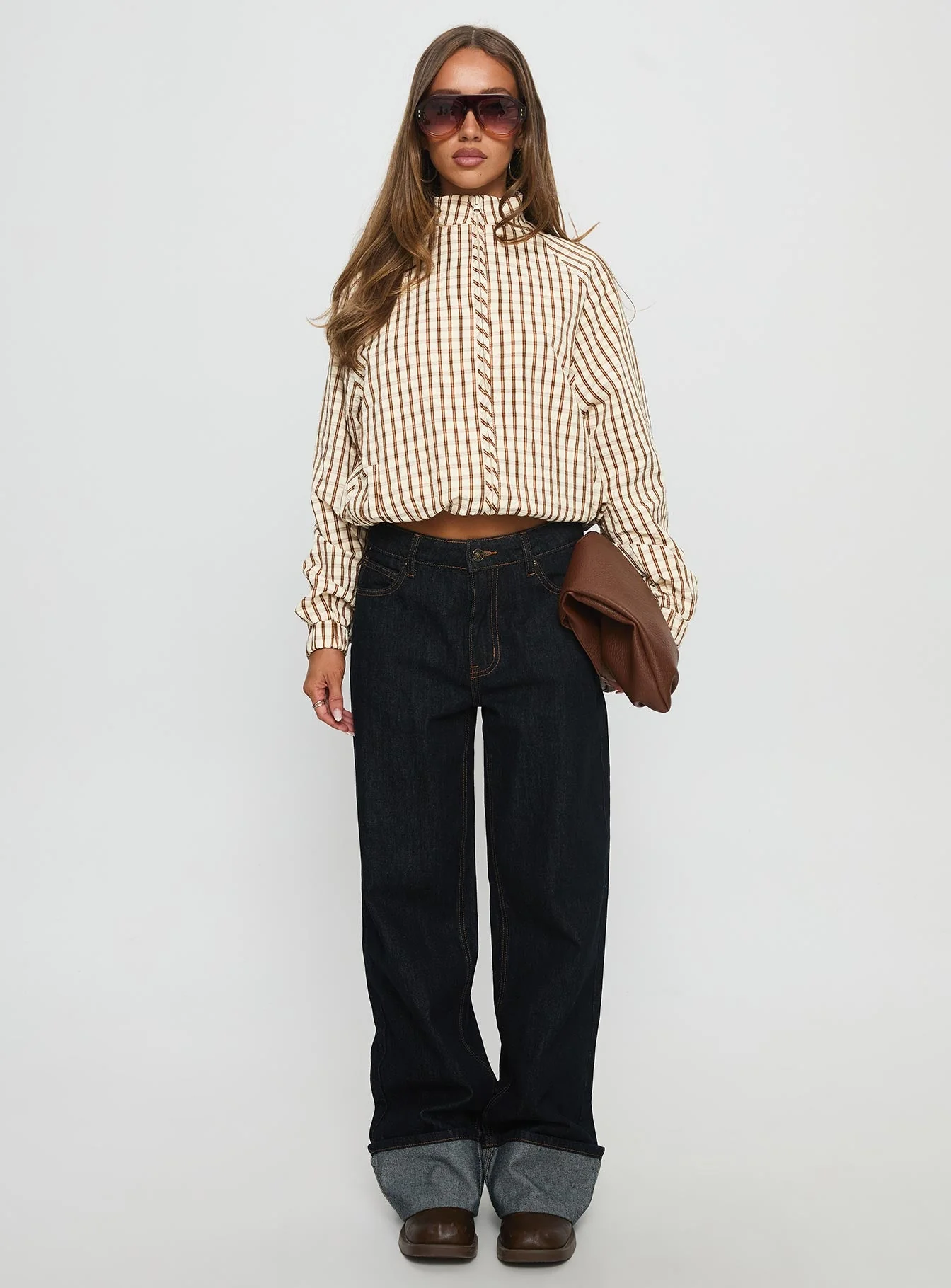 Kalle Jacket Brown Check - Image 8