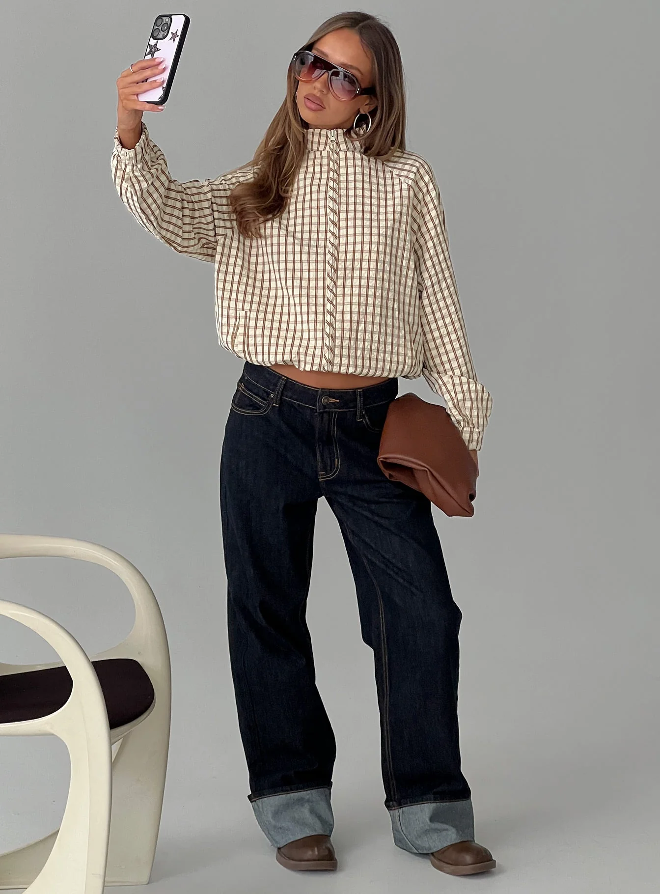Kalle Jacket Brown Check - Image 9