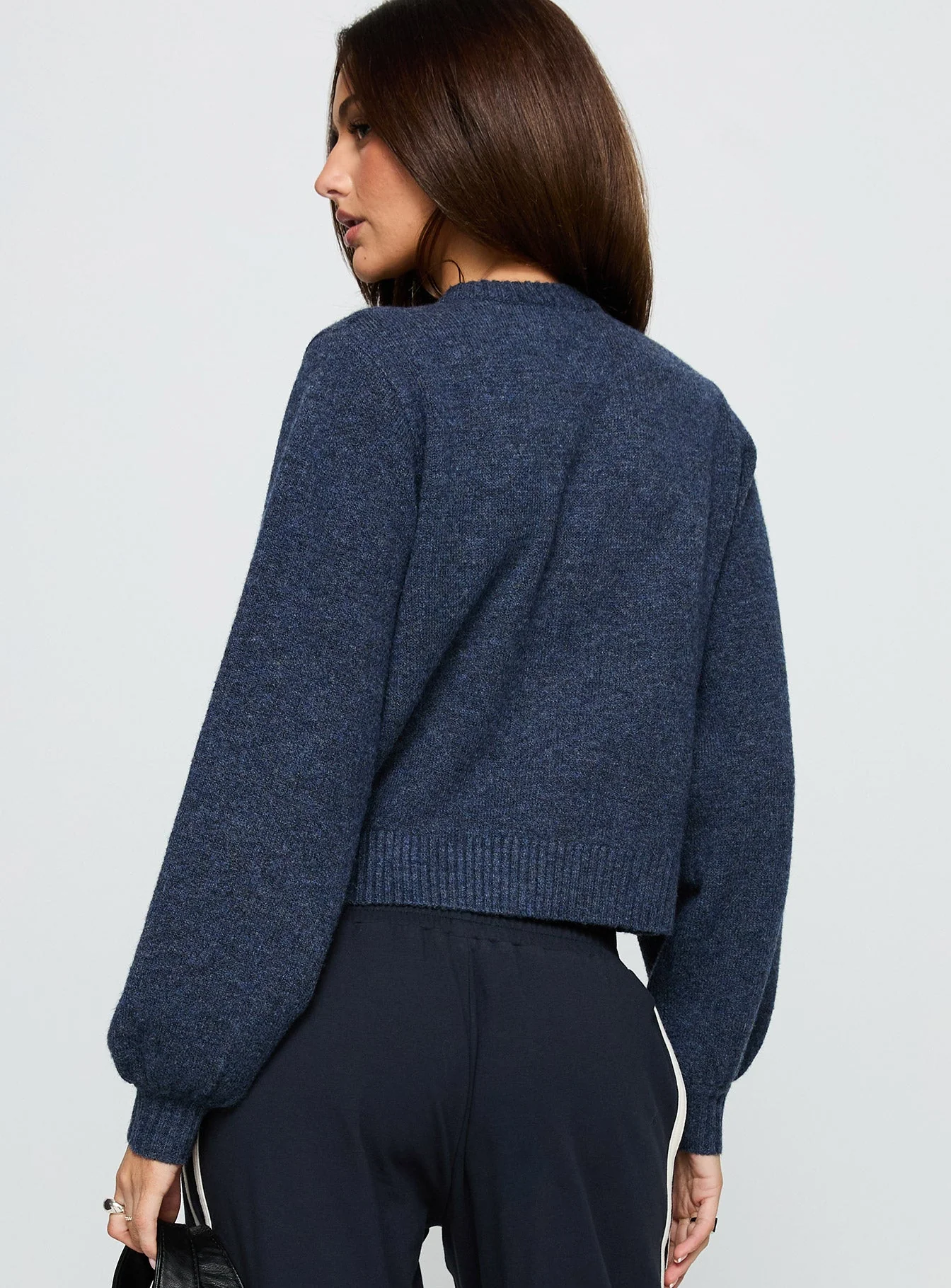 Kammi Button Up Cardigan Navy - Image 4