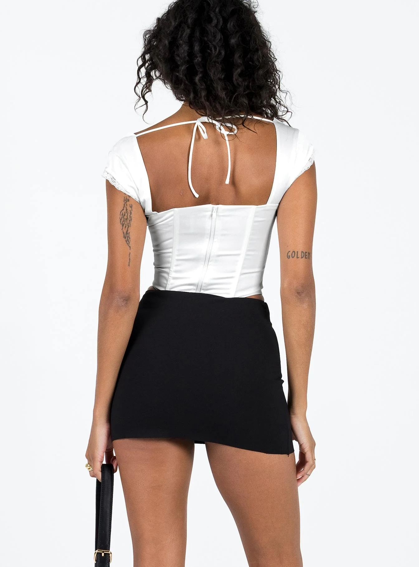 Karley Low Waist Mini Skirt Black - Image 4