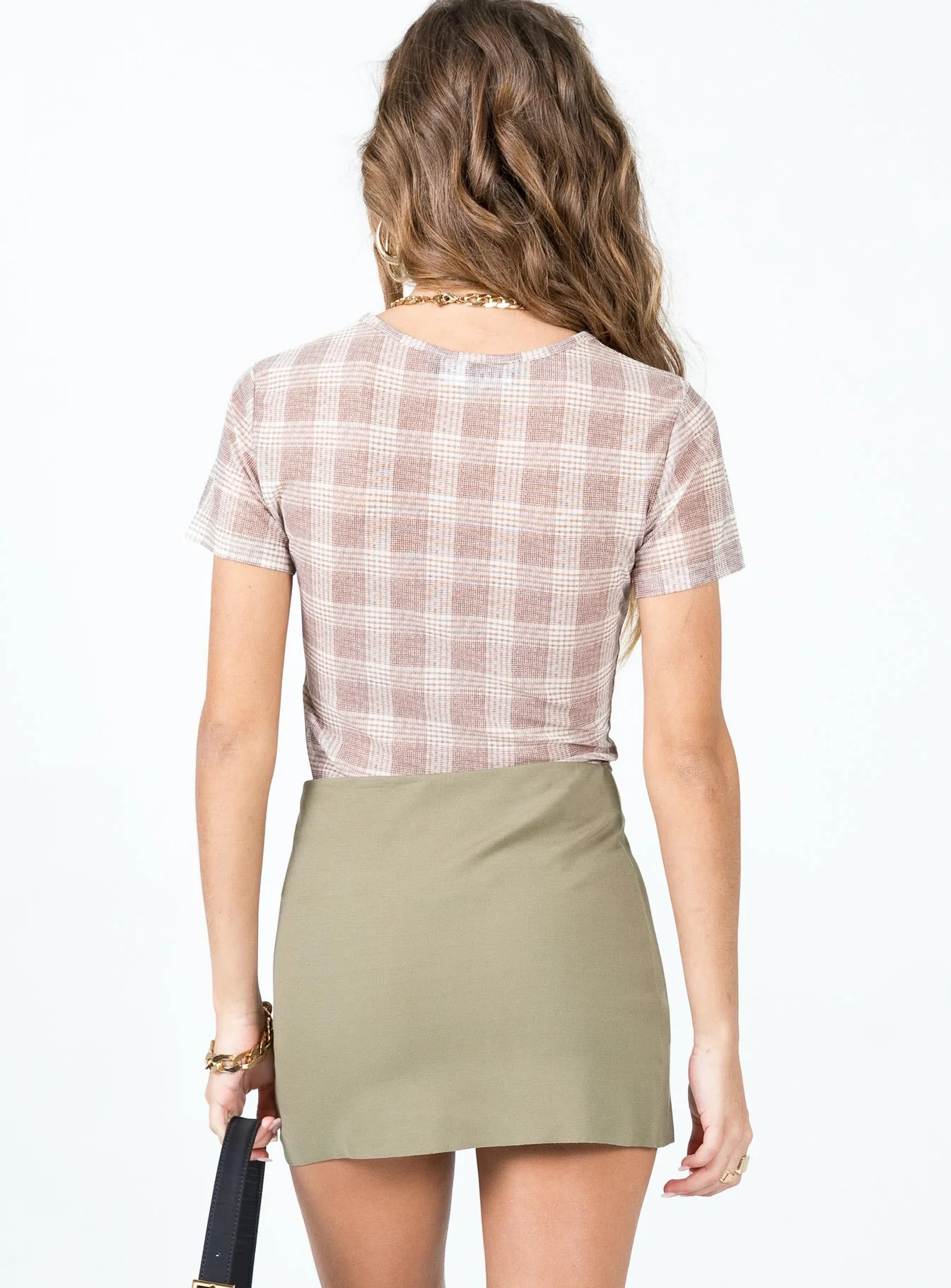 Karley Low Waist Mini Skirt Green - Image 5