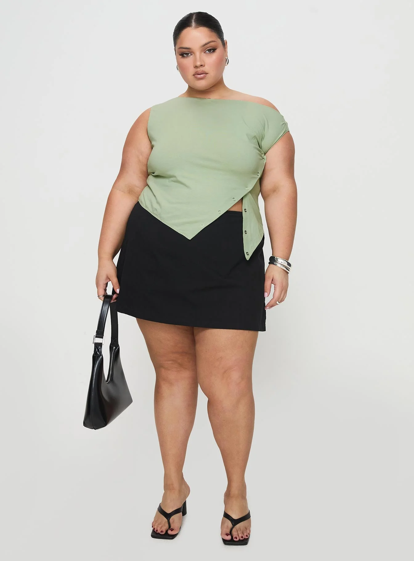 Karre Off The Shoulder Top Sage Curve - Image 2