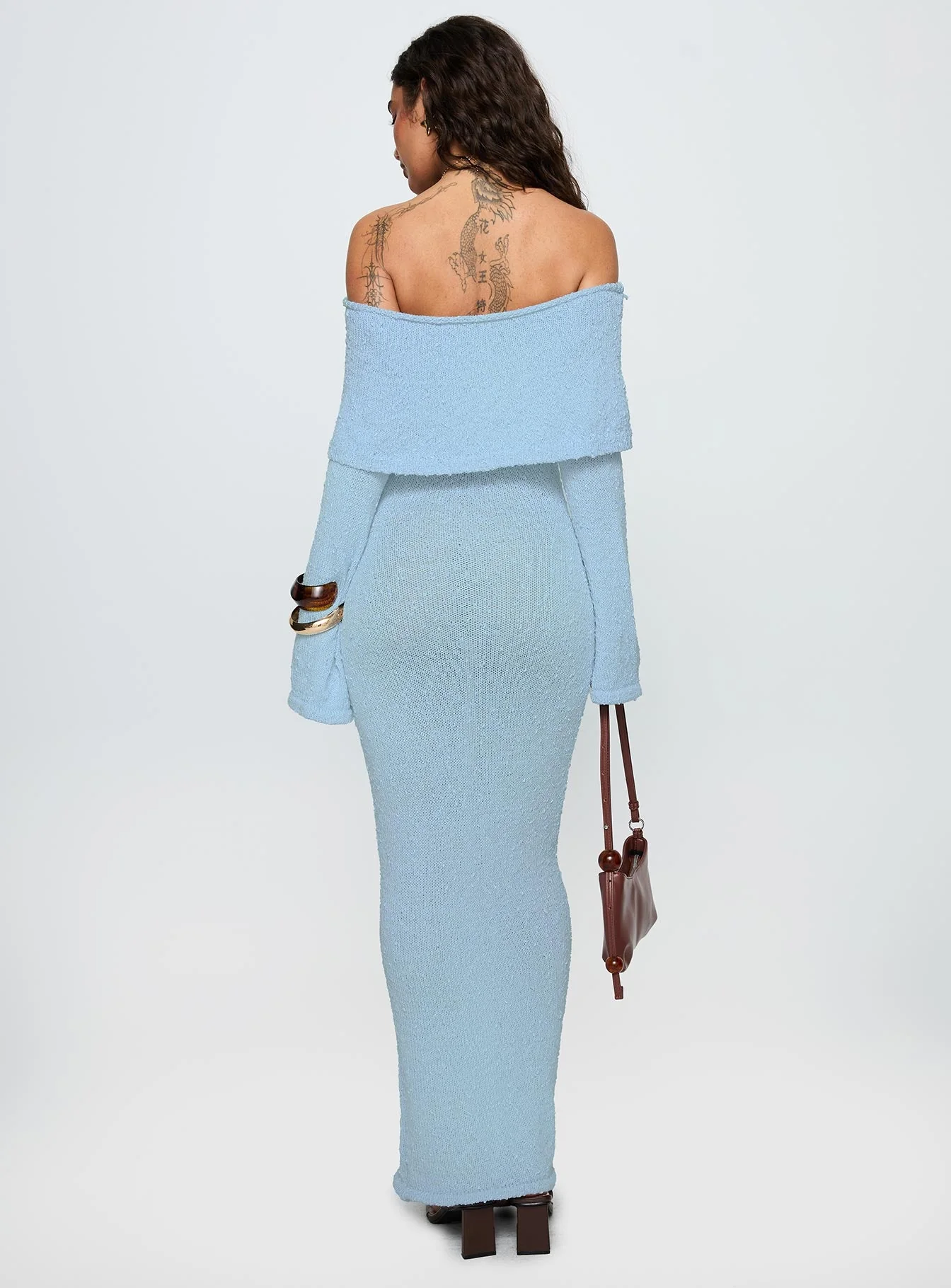 Karynn Long Sleeve Maxi Dress Blue - Image 5