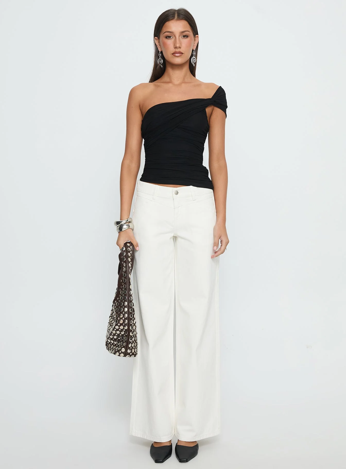 Keandra One Shoulder Top Black - Image 7