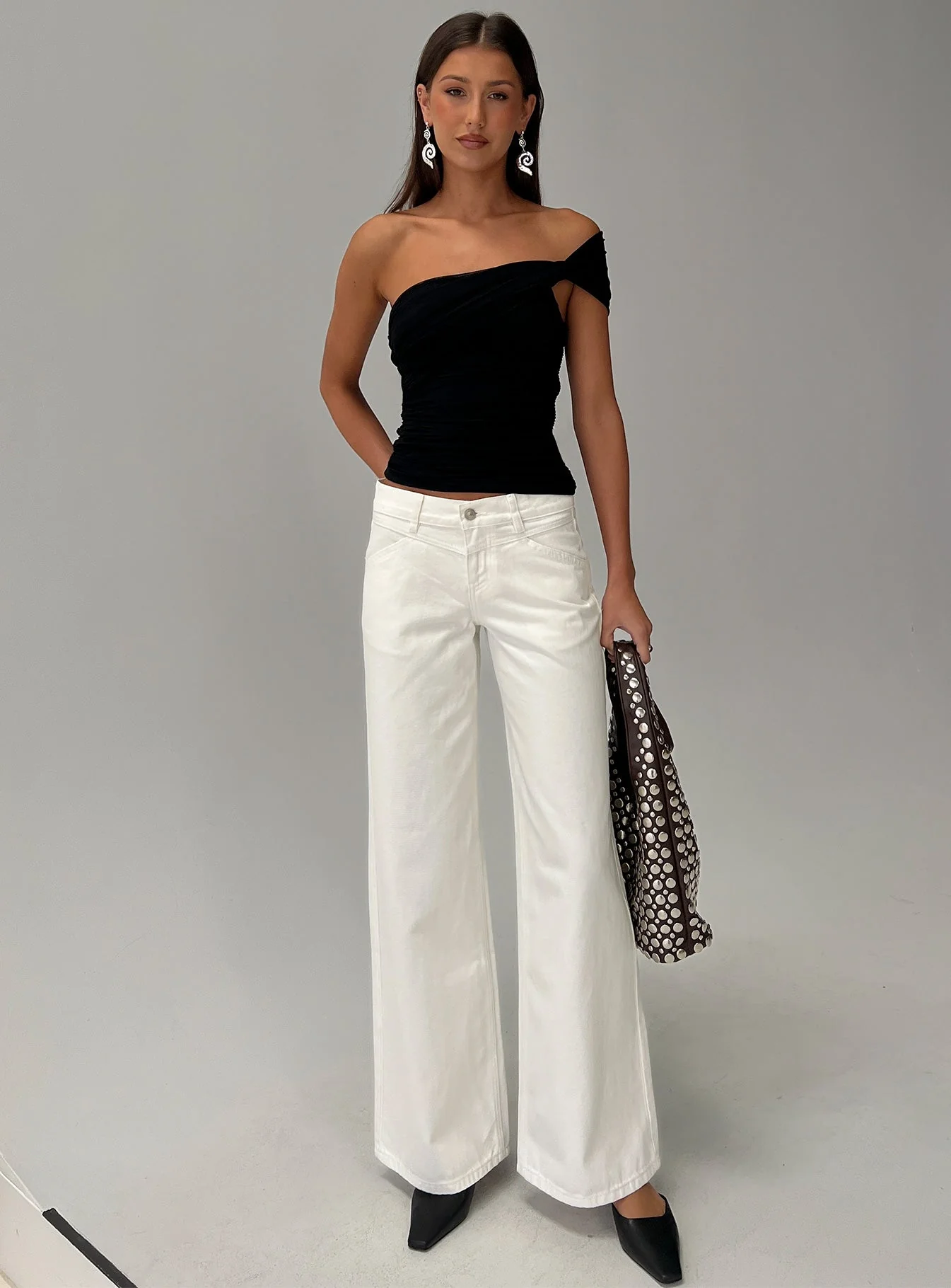 Keandra One Shoulder Top Black - Image 8