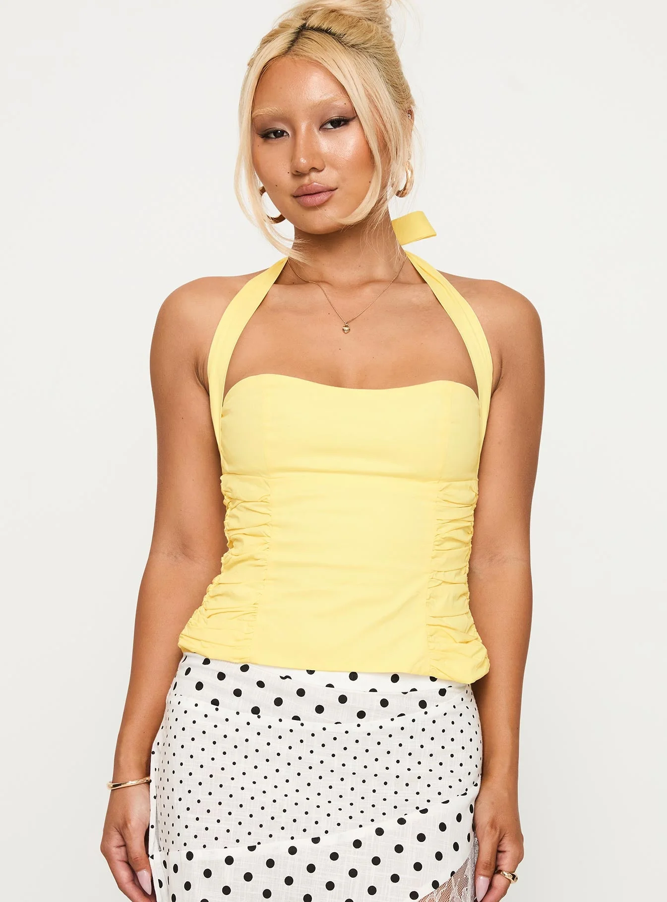 Kendelle Halter Top Lemon - Image 2
