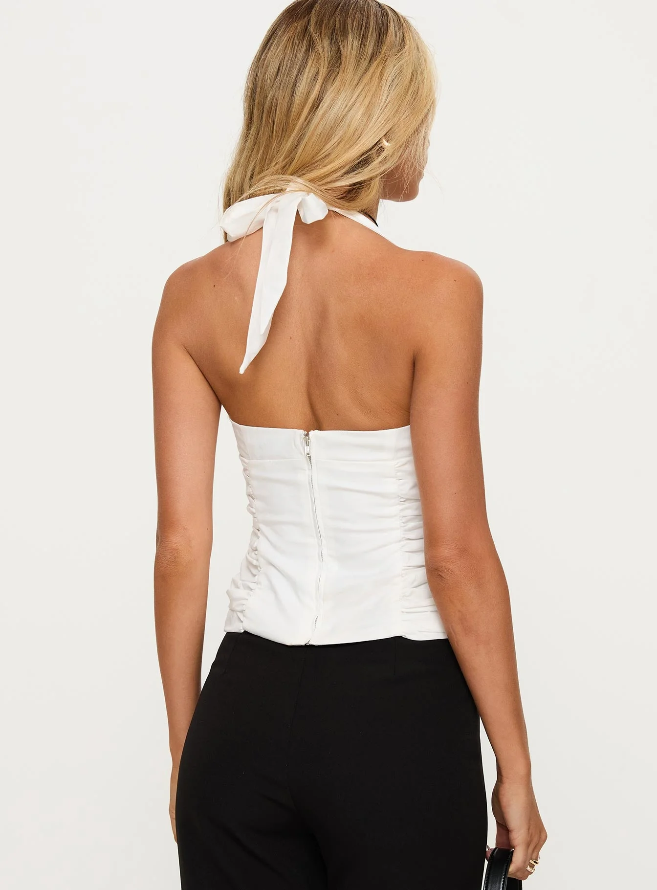 Kendelle Halter Top White - Image 5