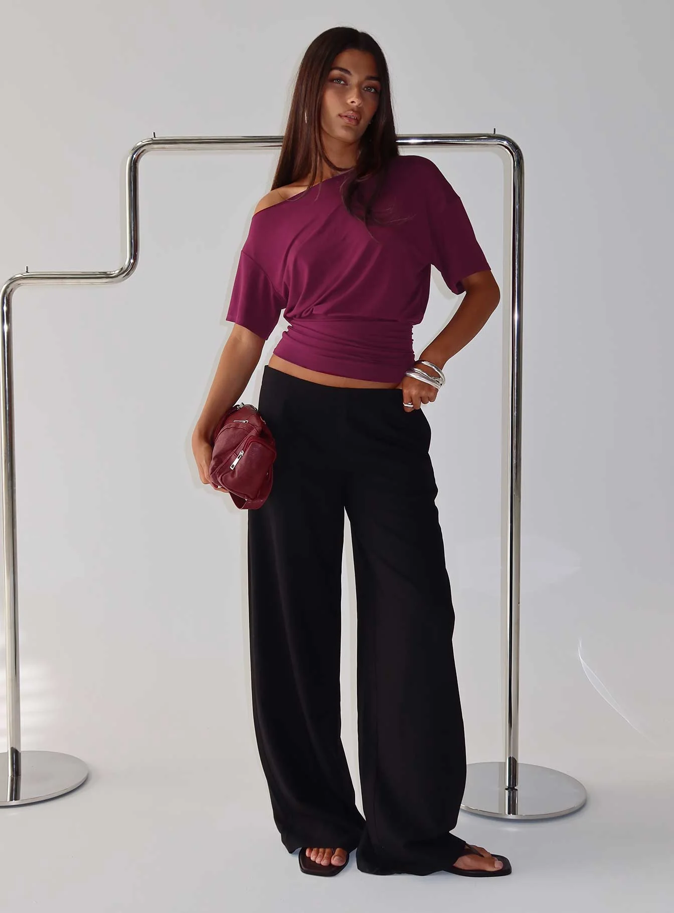 Khane Low Rise Wide Leg Pant Black - Image 8