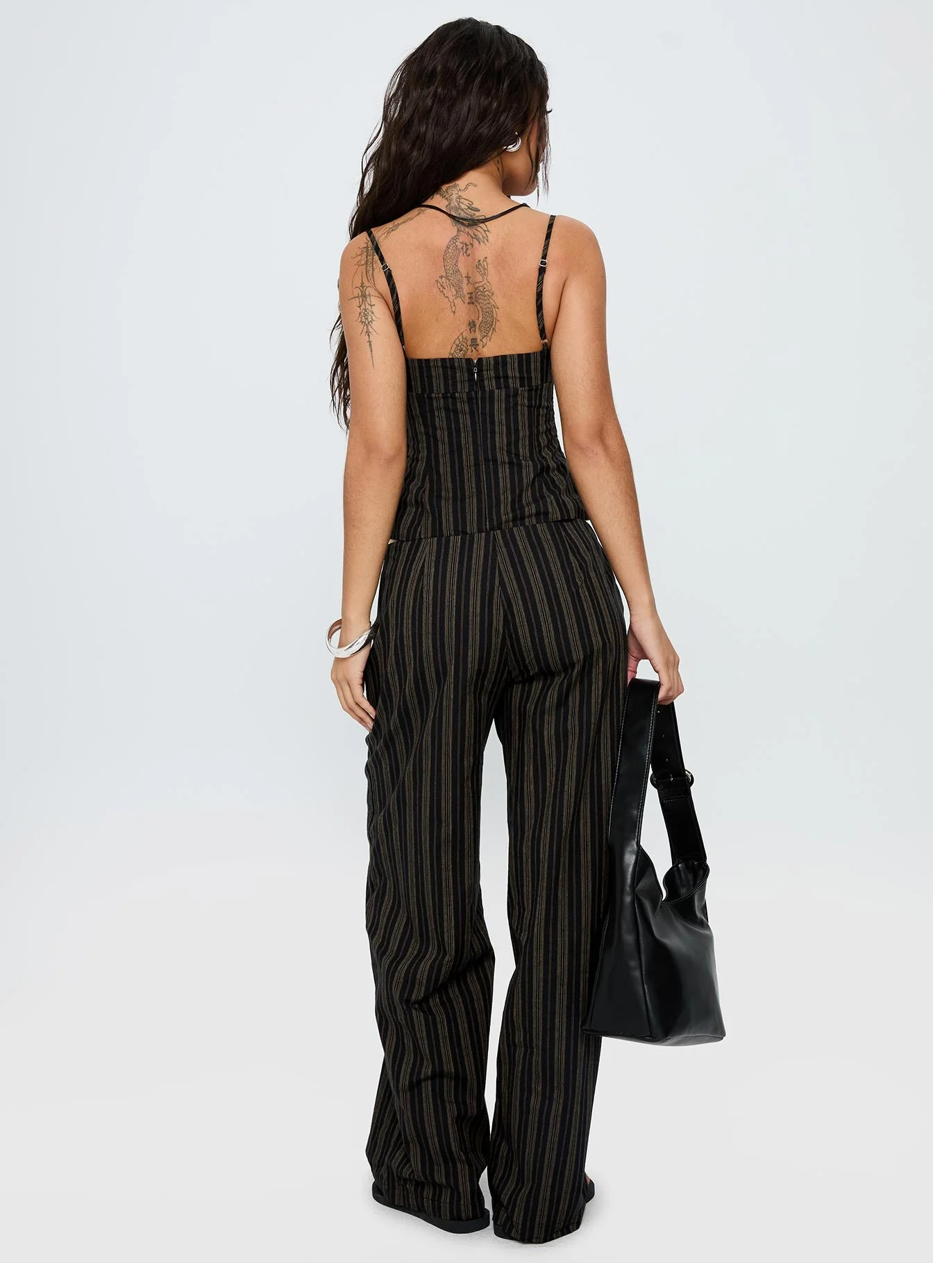 Kierstyn Corset Set Black Stripe Petite - Image 5