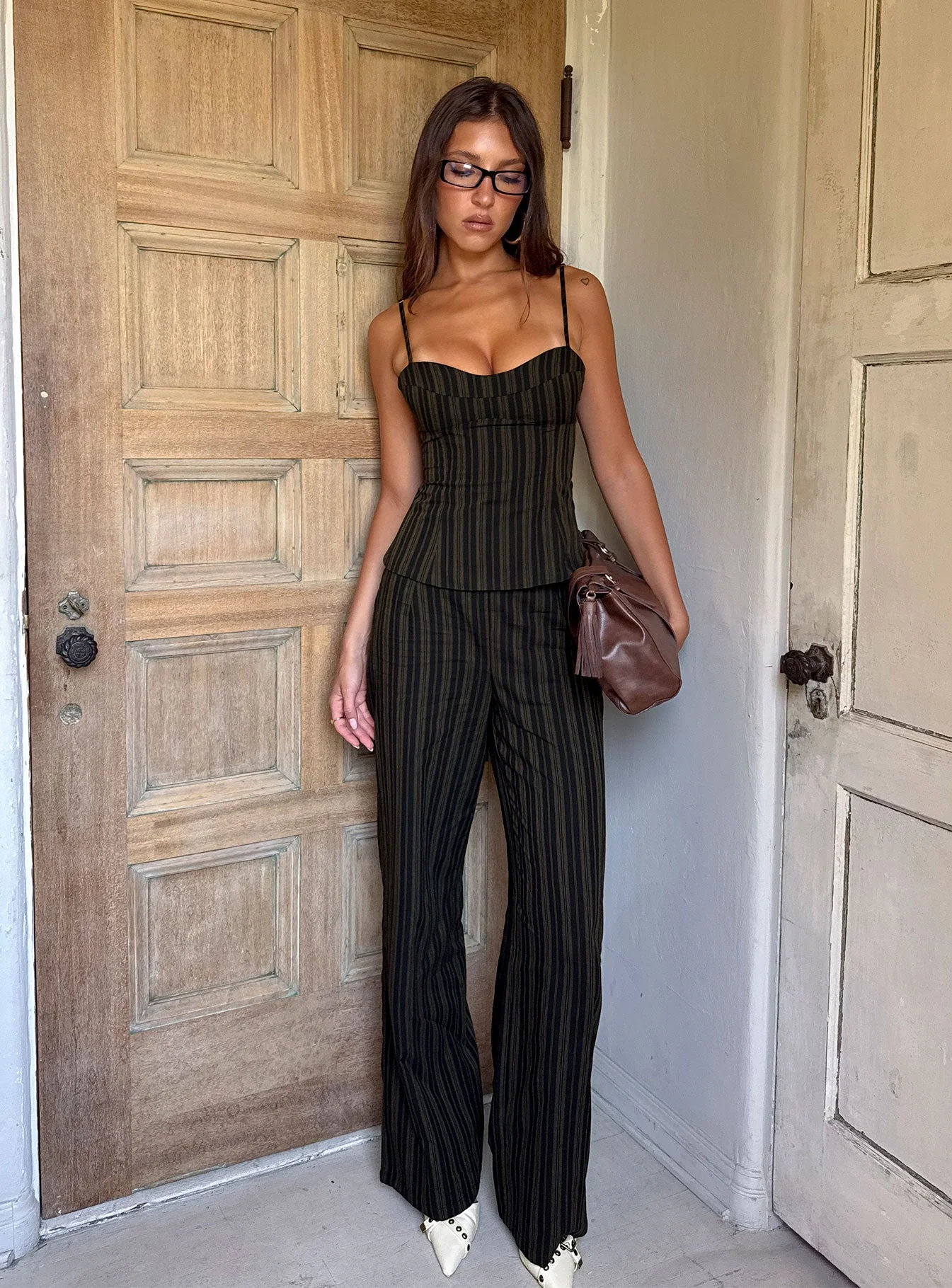 Kierstyn Corset Set Black Stripe Tall - Image 11