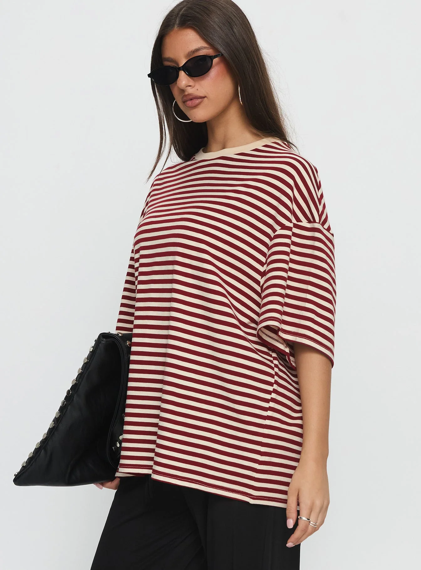 Kieryn Oversized Top Red Stripe - Image 4