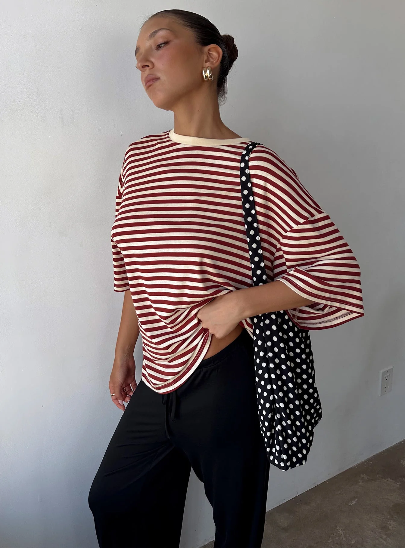 Kieryn Oversized Top Red Stripe - Image 8