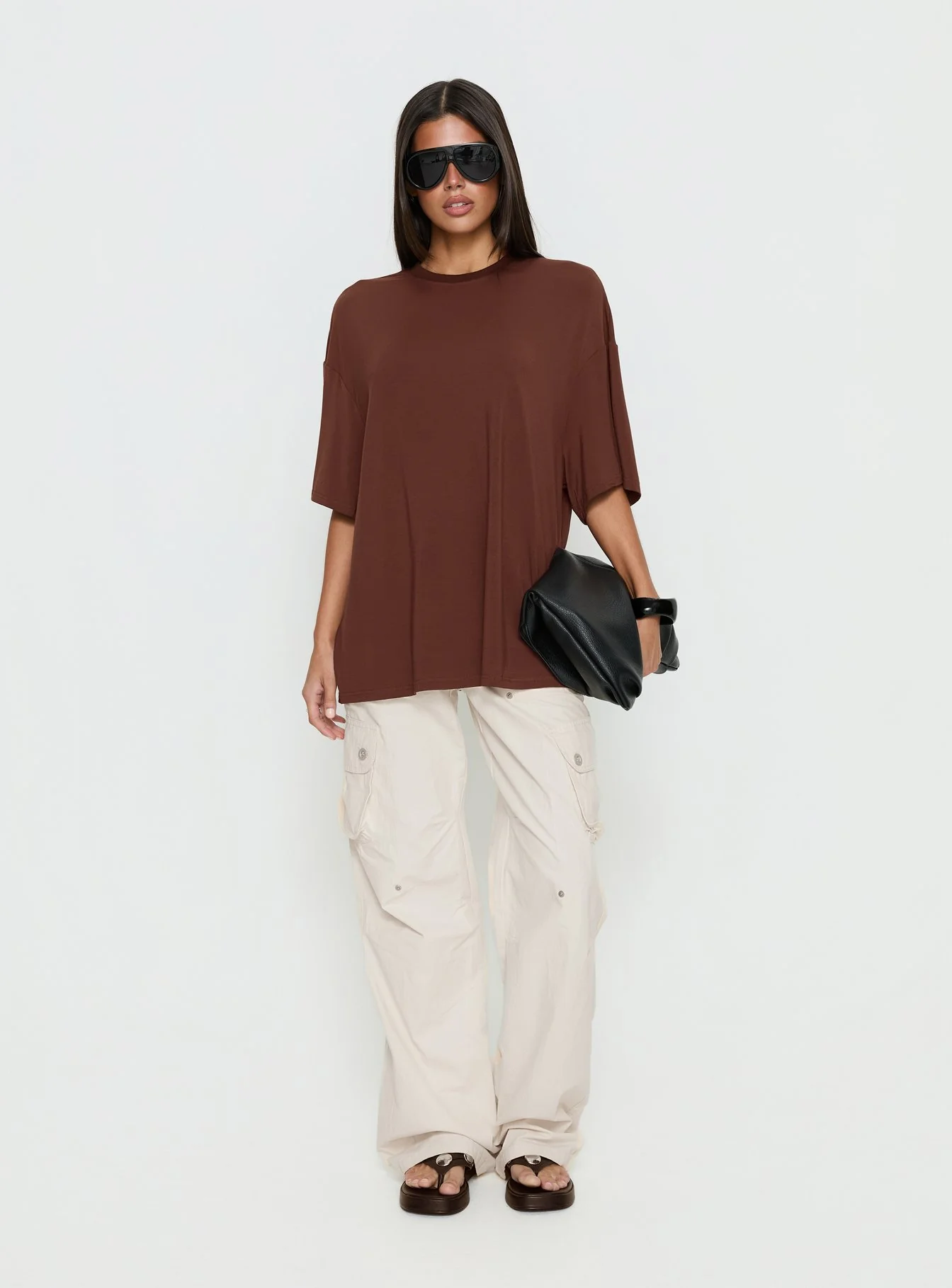 Kieryn Oversized Top Chocolate - Image 2