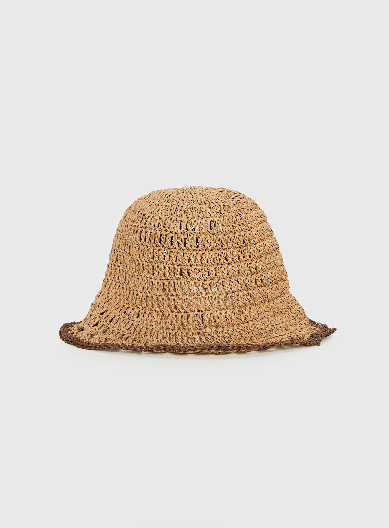 Kindall Straw Bucket Hat Tan - Image 2