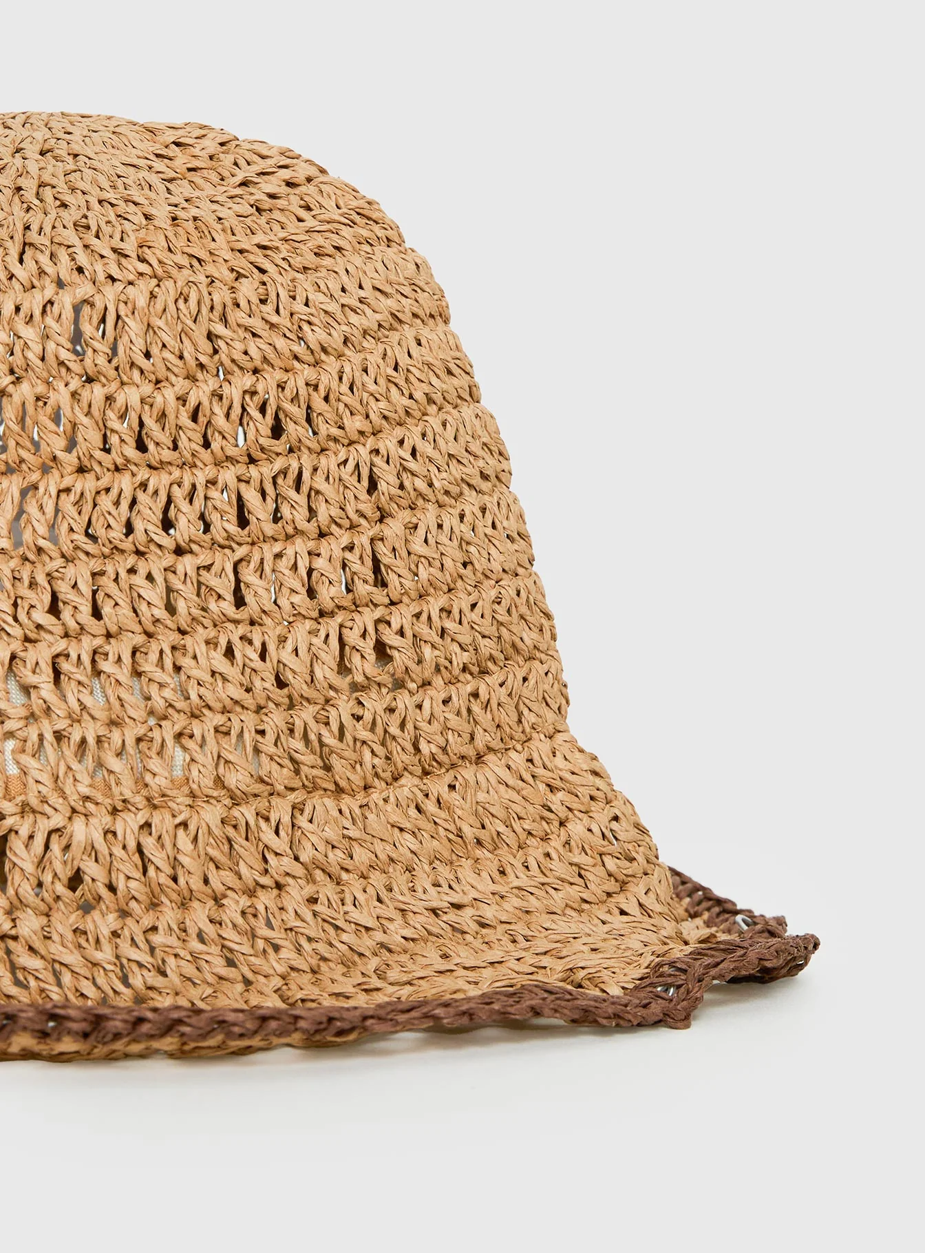 Kindall Straw Bucket Hat Tan - Image 4