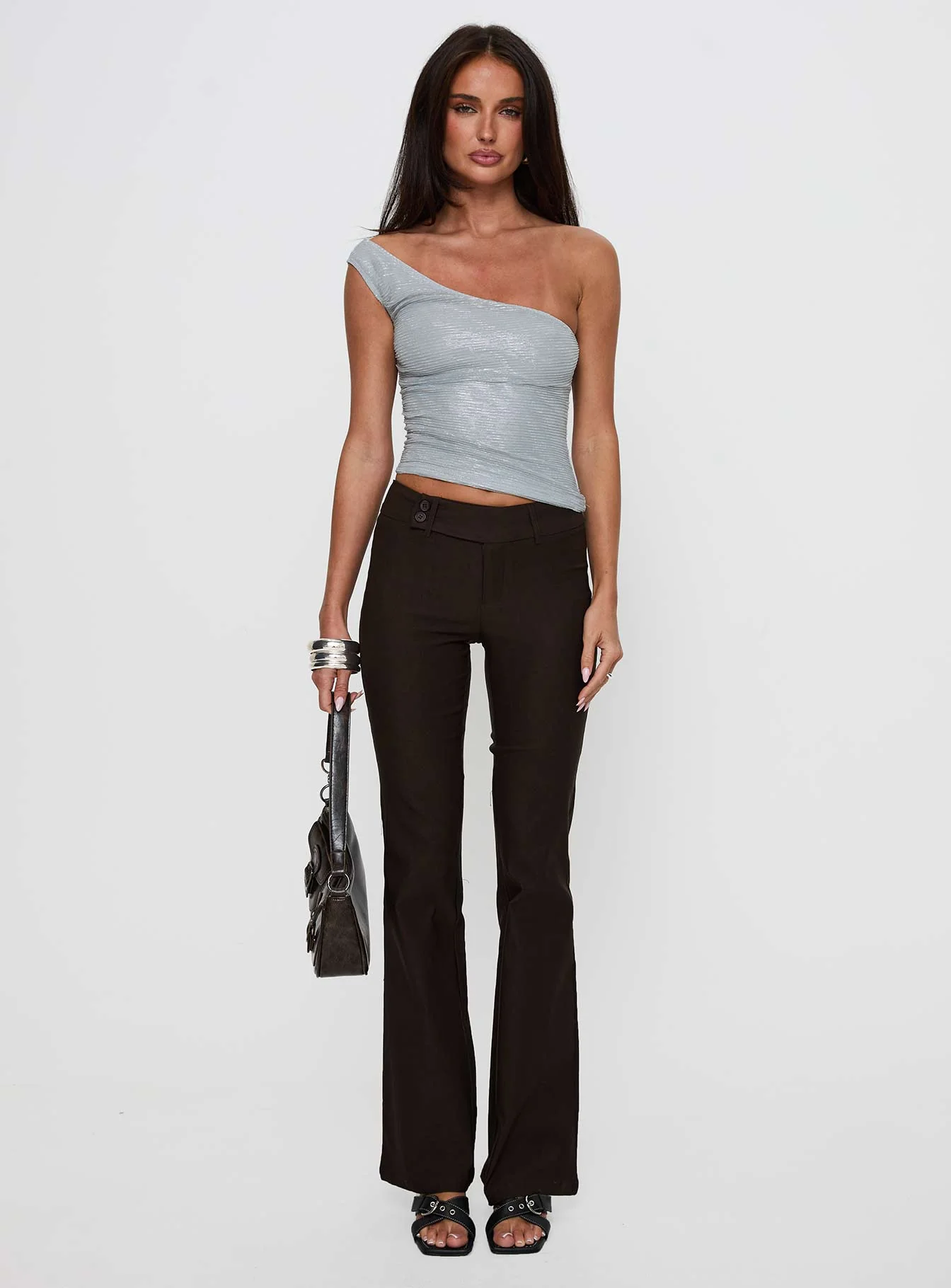 Kinkirk Flared Pants Chocolate - Image 7