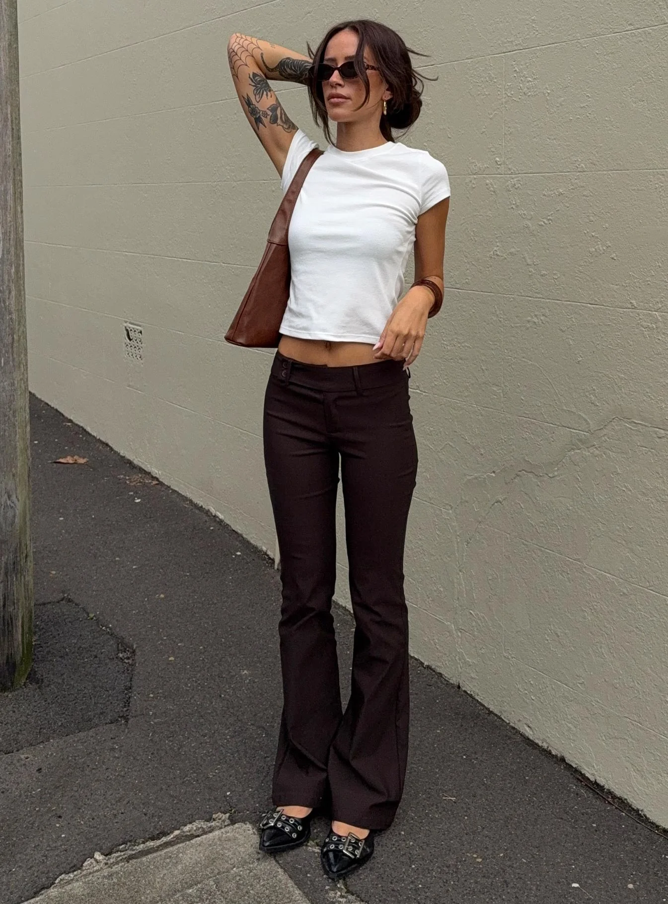 Kinkirk Flared Pants Chocolate Tall - Image 8