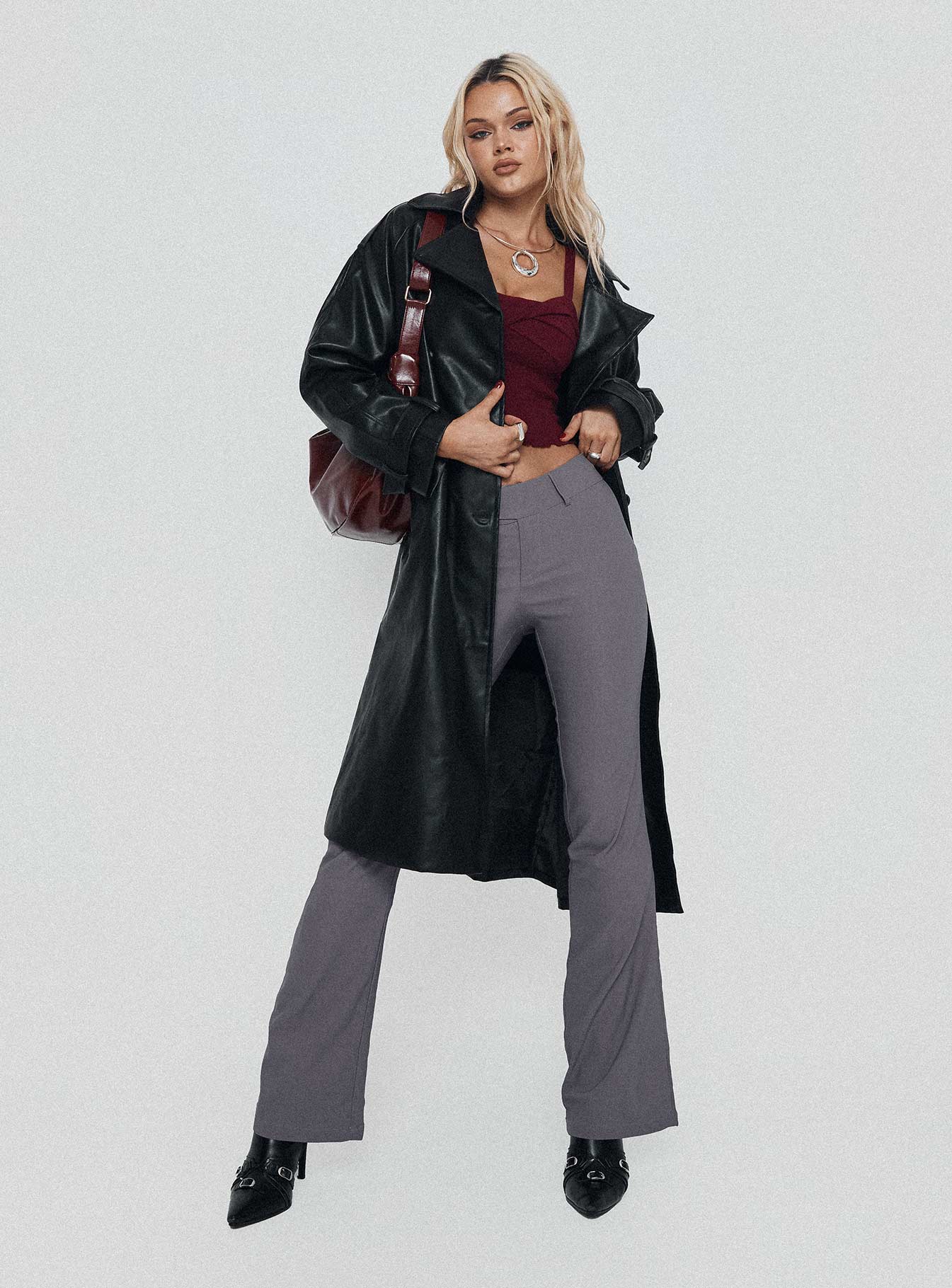 Kinkirk Flared Pants Grey - Image 2