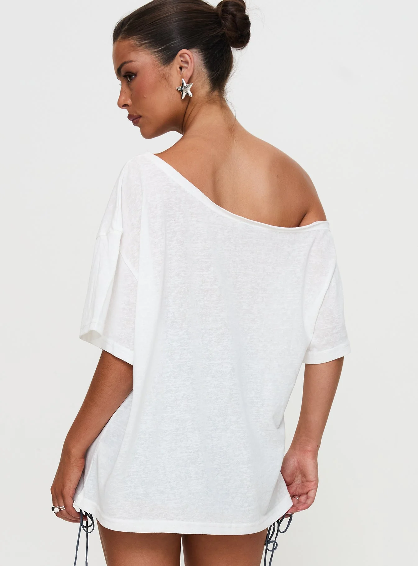 Kippa Off The Shoulder Tee White - Image 8