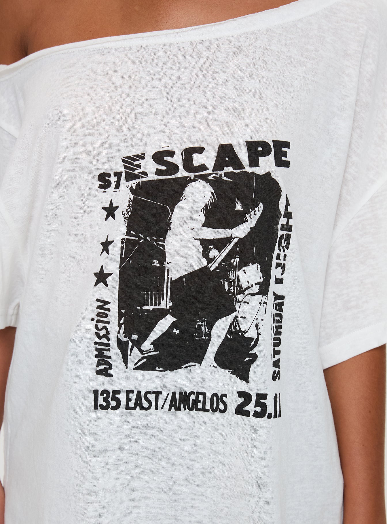 Kippa Off The Shoulder Tee White - Image 9